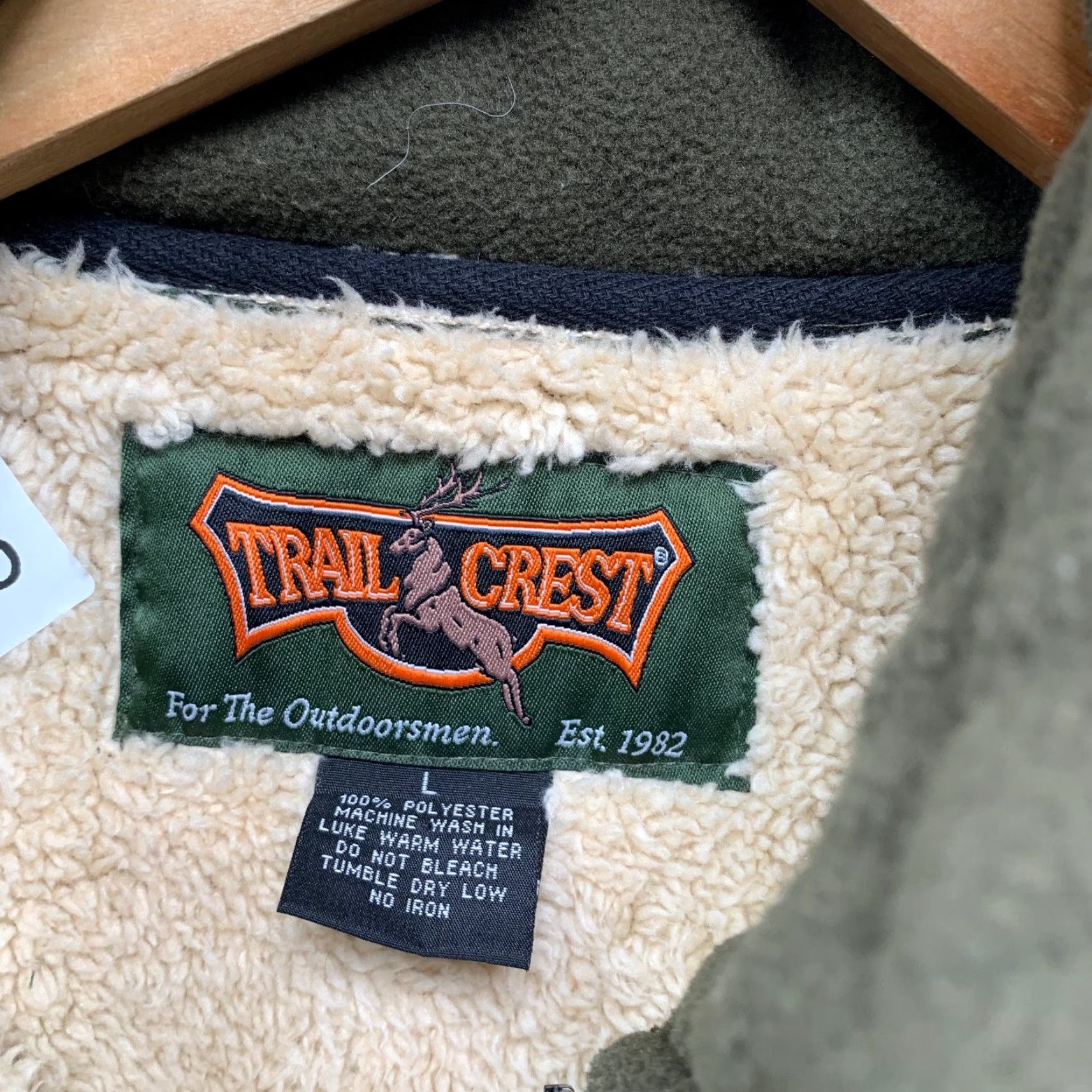 Vintage TrailCrest Jacket Mens Large Green Camouflage Fleece Sherpa Lined Outdoor Size US L / EU 52-54 / 3 - 4 Thumbnail