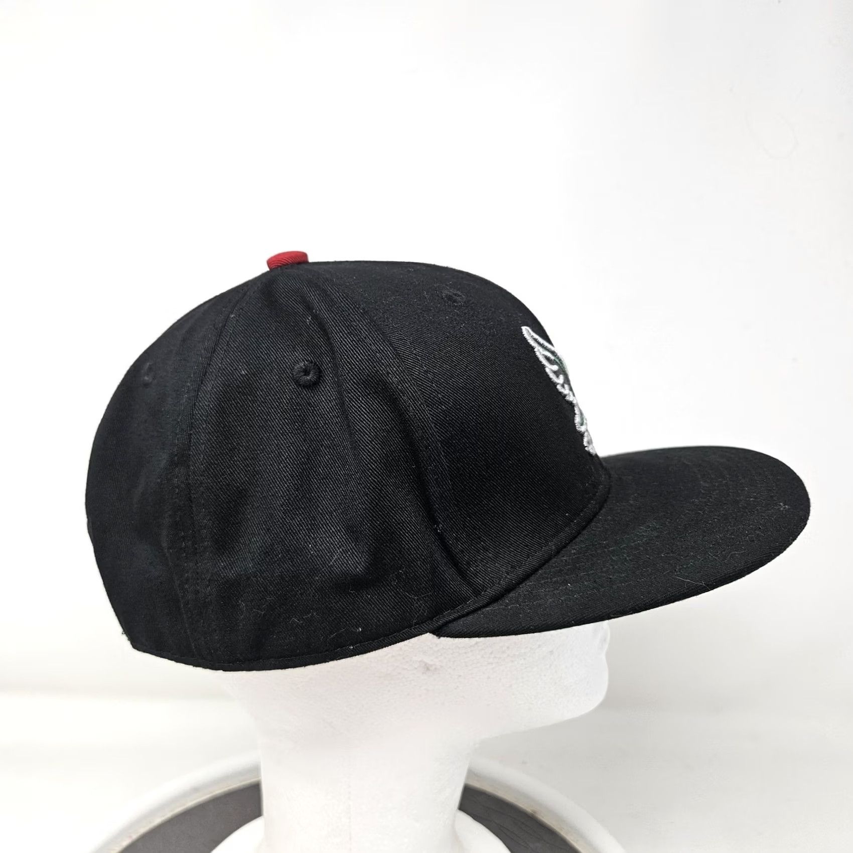 Logo 7 Melonwear Hat Cap Snap Back Black Bird Embroidered Logo Mens Streetwear Cotton Size ONE SIZE - 3 Thumbnail