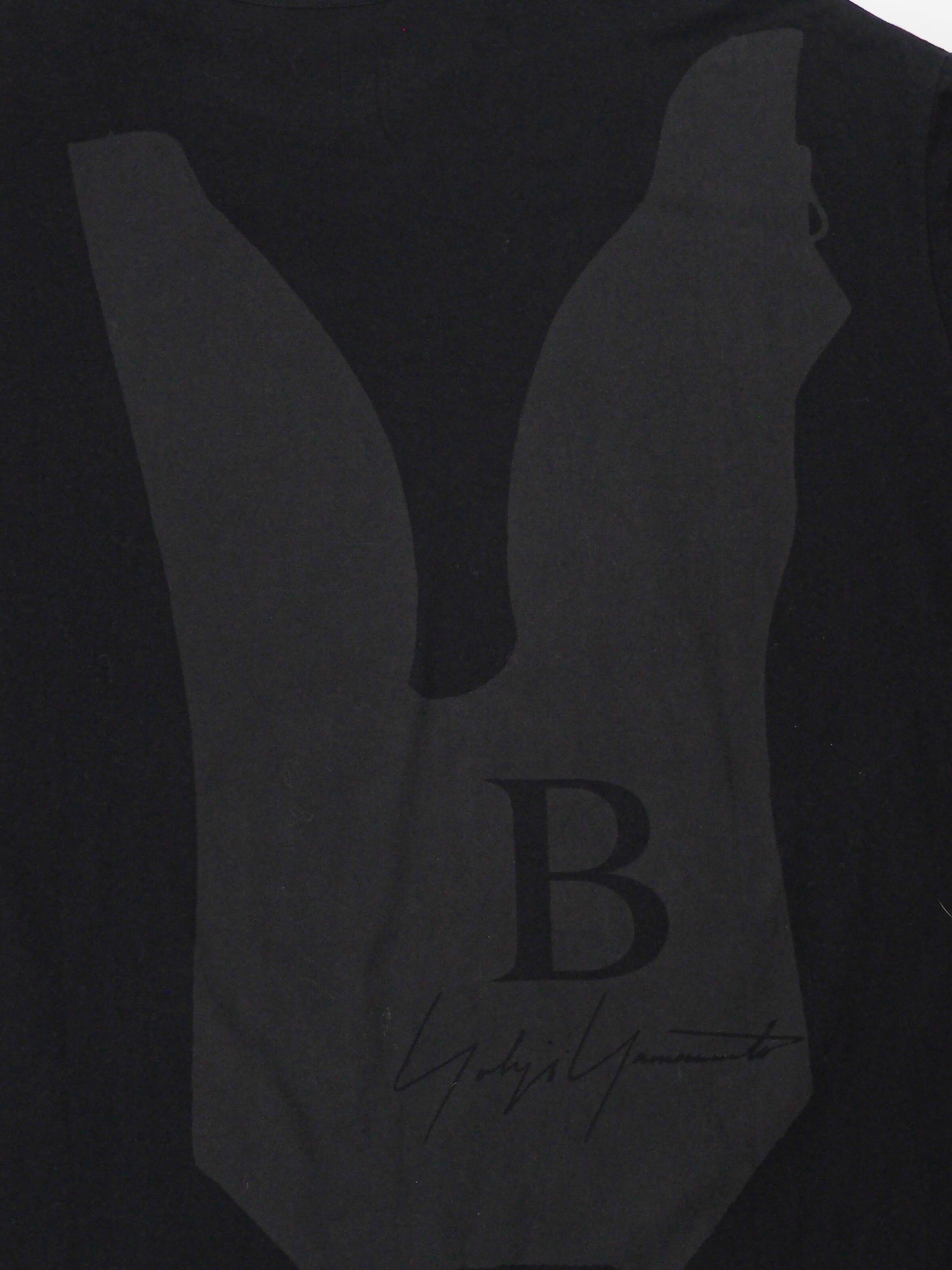 Yohji Yamamoto Yohji Yamamoto Black and Black tee Size US M / EU 48-50 / 2 - 11 Thumbnail