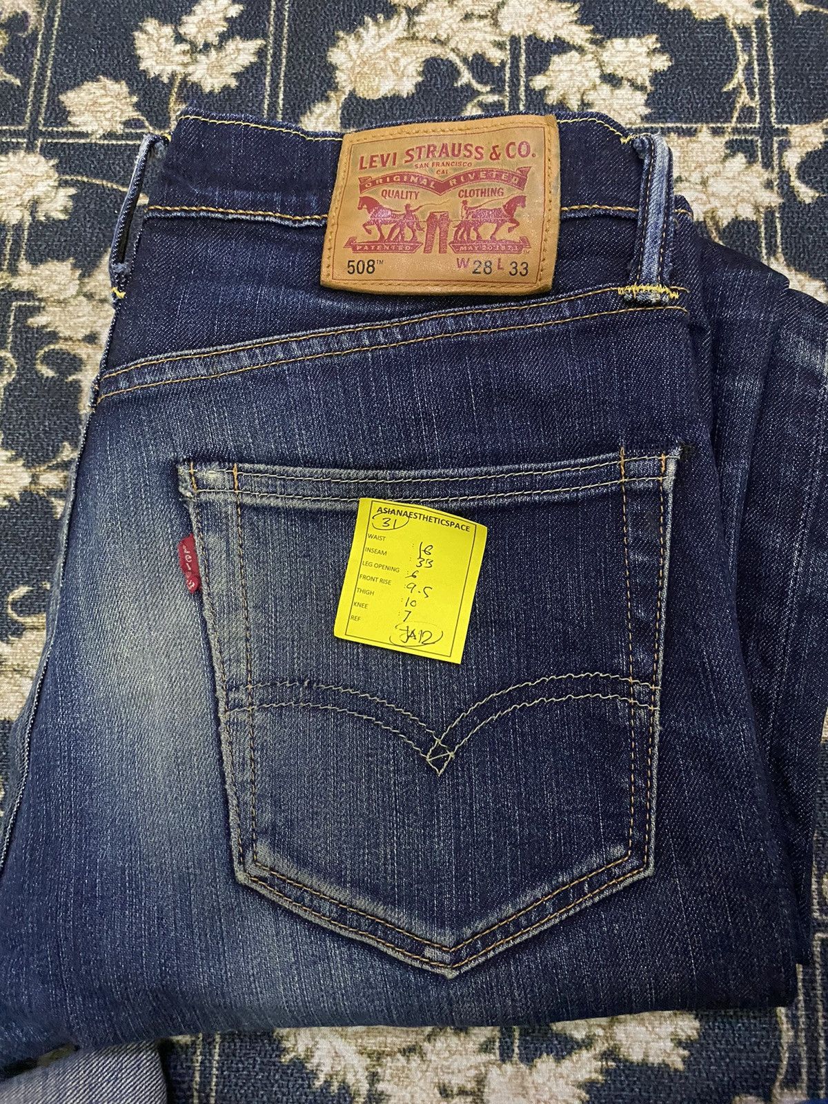 Japanese Brand × Levi's Levis 508 K445 Blue Jean Washed Distress Slim Fit Style Size US 31 - 16 Thumbnail