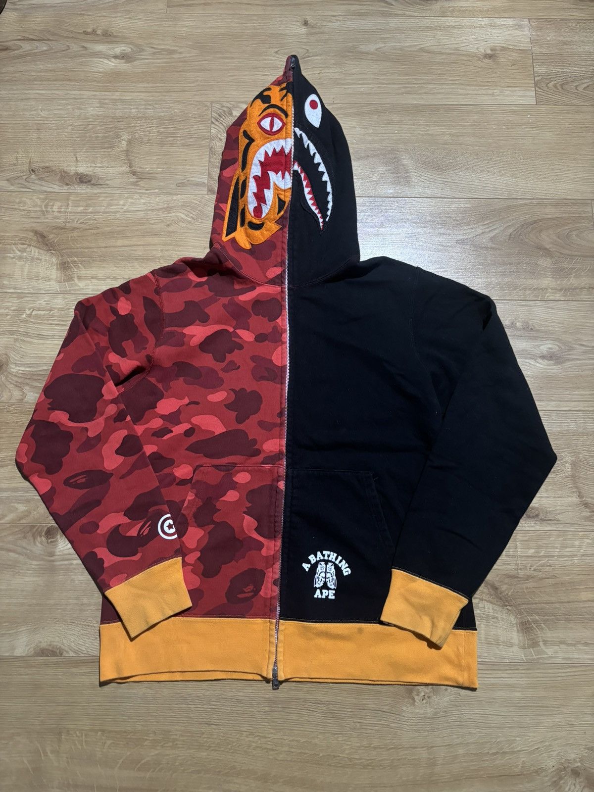 BAPE TIGER SHARK CAMO FULL ZIP HOODIE