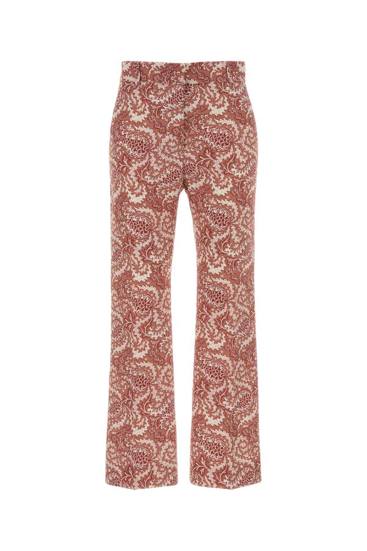 Weekend Max Mara Printed Stretch Cotton Onde Pant Size 27" / US 4 / IT 40 - 1 Thumbnail