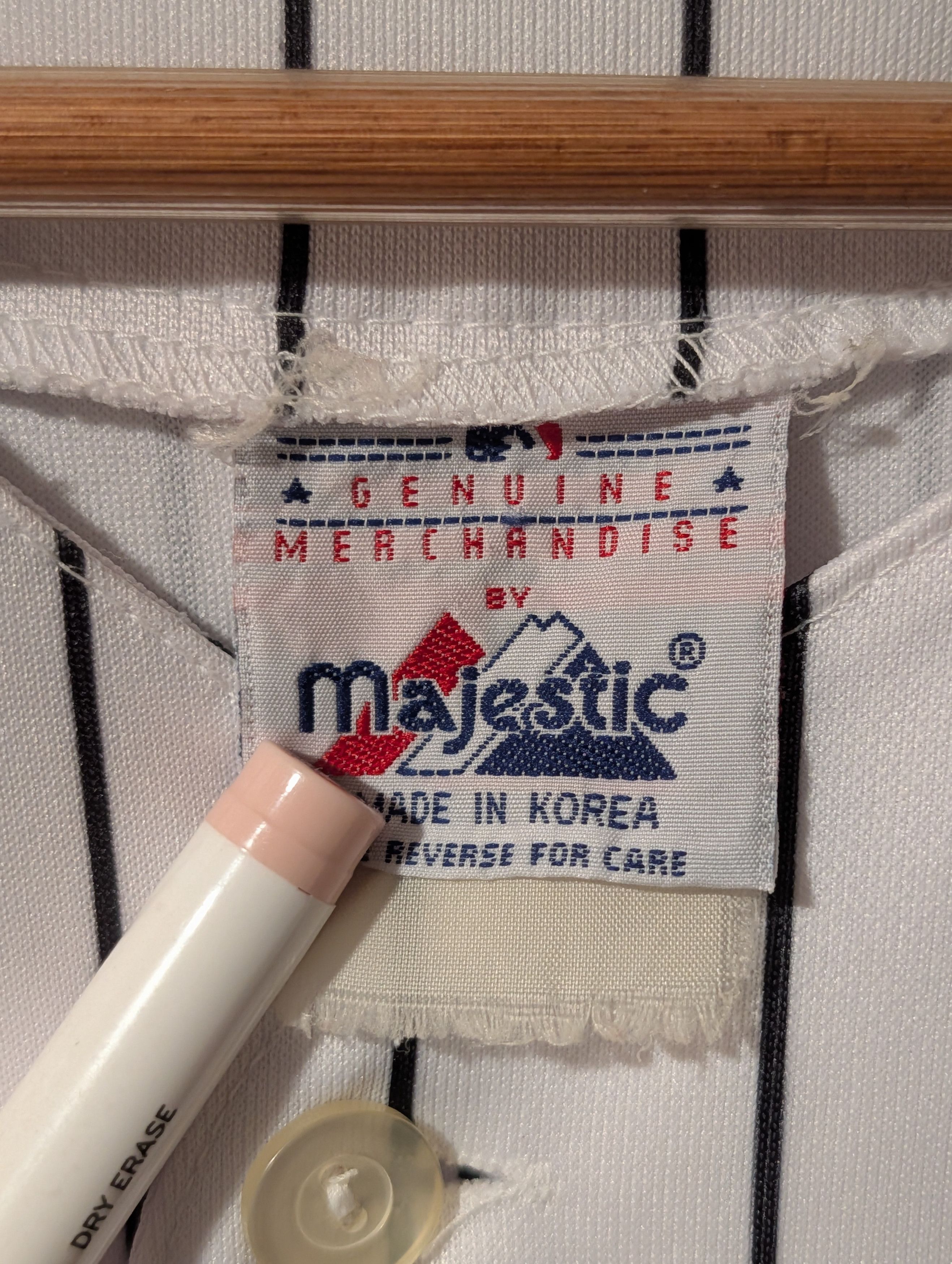Majestic Vintage Majestic New York Yankees Pinstripe Baseball Jersey Size US XXL / EU 58 / 5 - 4 Thumbnail