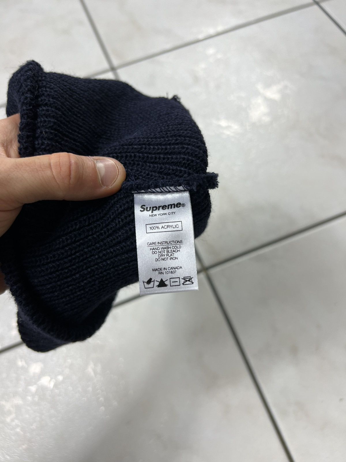 Supreme Supreme OG basic beanie navy knitted small logo hat cap Size ONE SIZE - 12 Thumbnail