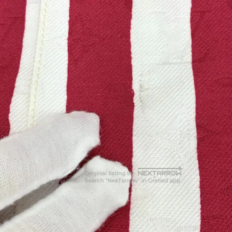 Louis Vuitton Louis Vuitton Red and White Striped Casual Pants . Size 22" - 8 Thumbnail