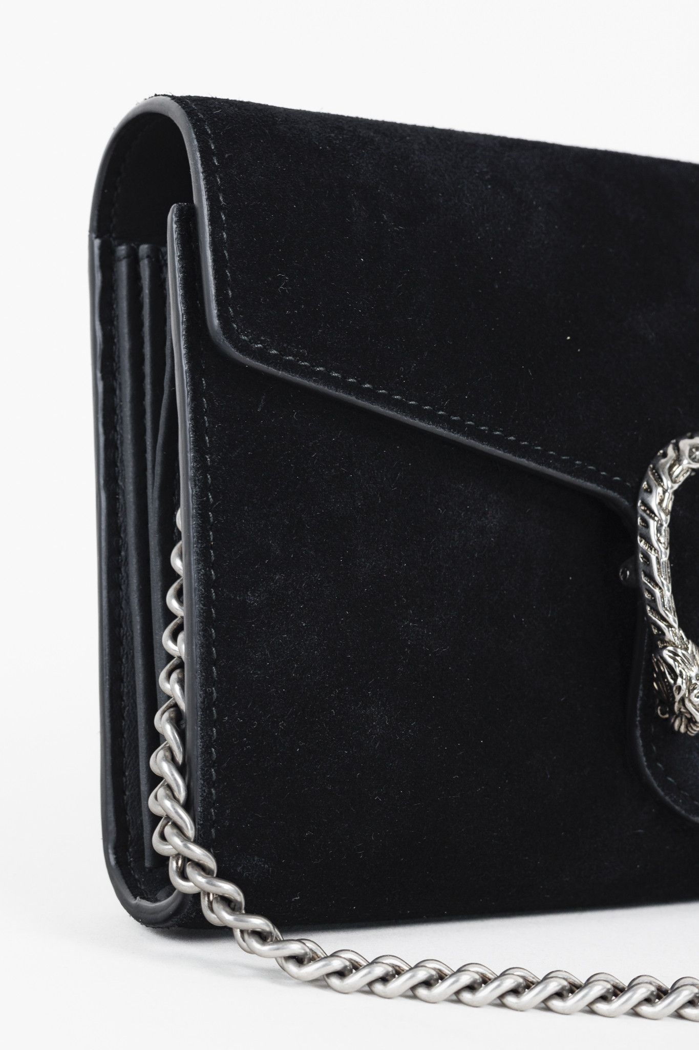 Gucci Gucci Dionysus Black Suede Wallet on Chain Size ONE SIZE - 7 Thumbnail