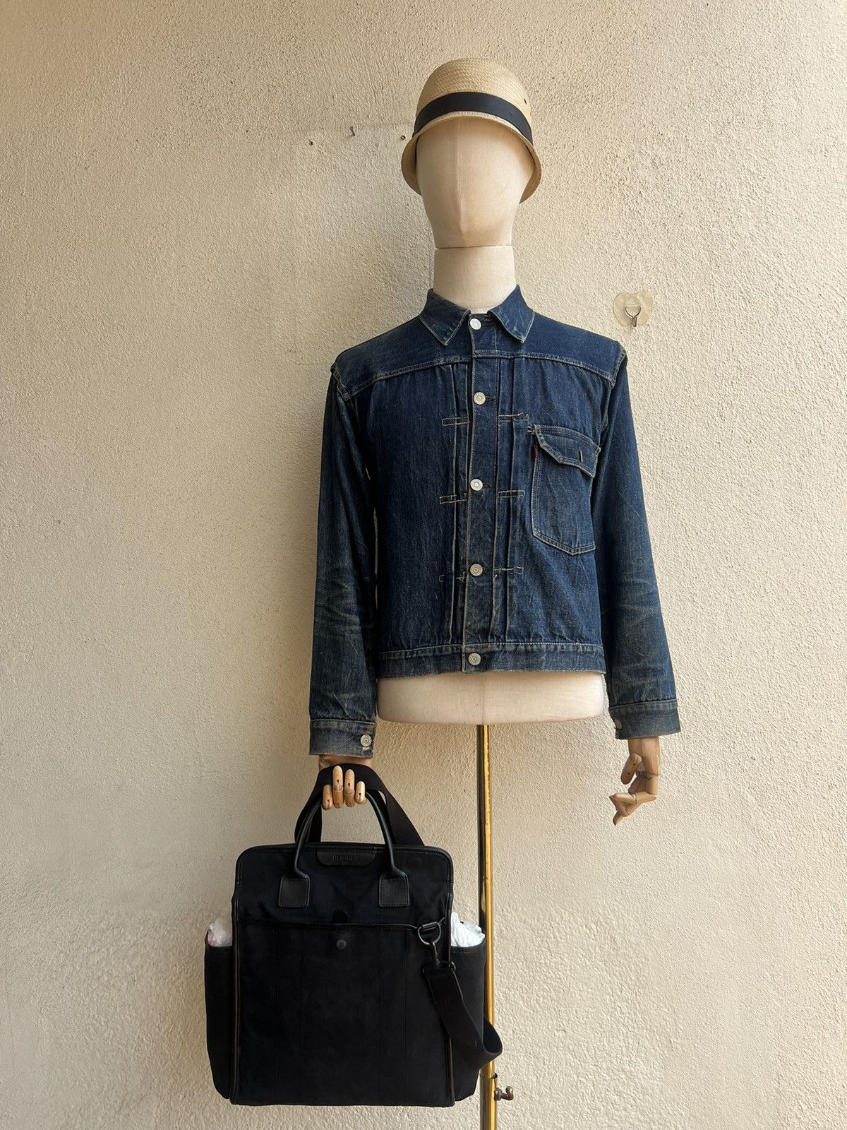 Vintage Vintage Heming’s Inc. X Rootote Japan Fade Black Canvas Bag Size ONE SIZE - 3 Thumbnail