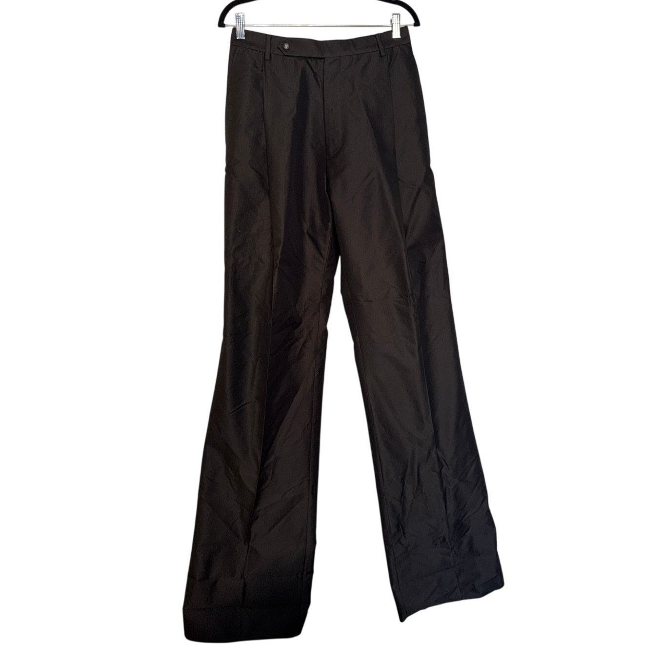 Lanvin Lanvin NWOT Dark Brown Cotton-Wool-Mohair Blend Dress Pants Size US 30 / EU 46 - 1 Thumbnail