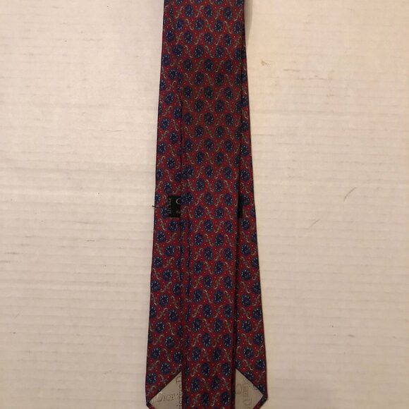 Christian Dior Monsieur Christian Dior men's new red 100%silk tie 3 1/2" X 58" Size ONE SIZE - 2 Thumbnail