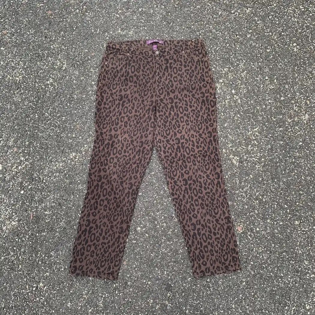 Art Comes First × Japanese Brand Gloria Vandesilb Stretchable Pants Leopard Pattern Pants Size US 34 / EU 50 - 3 Thumbnail
