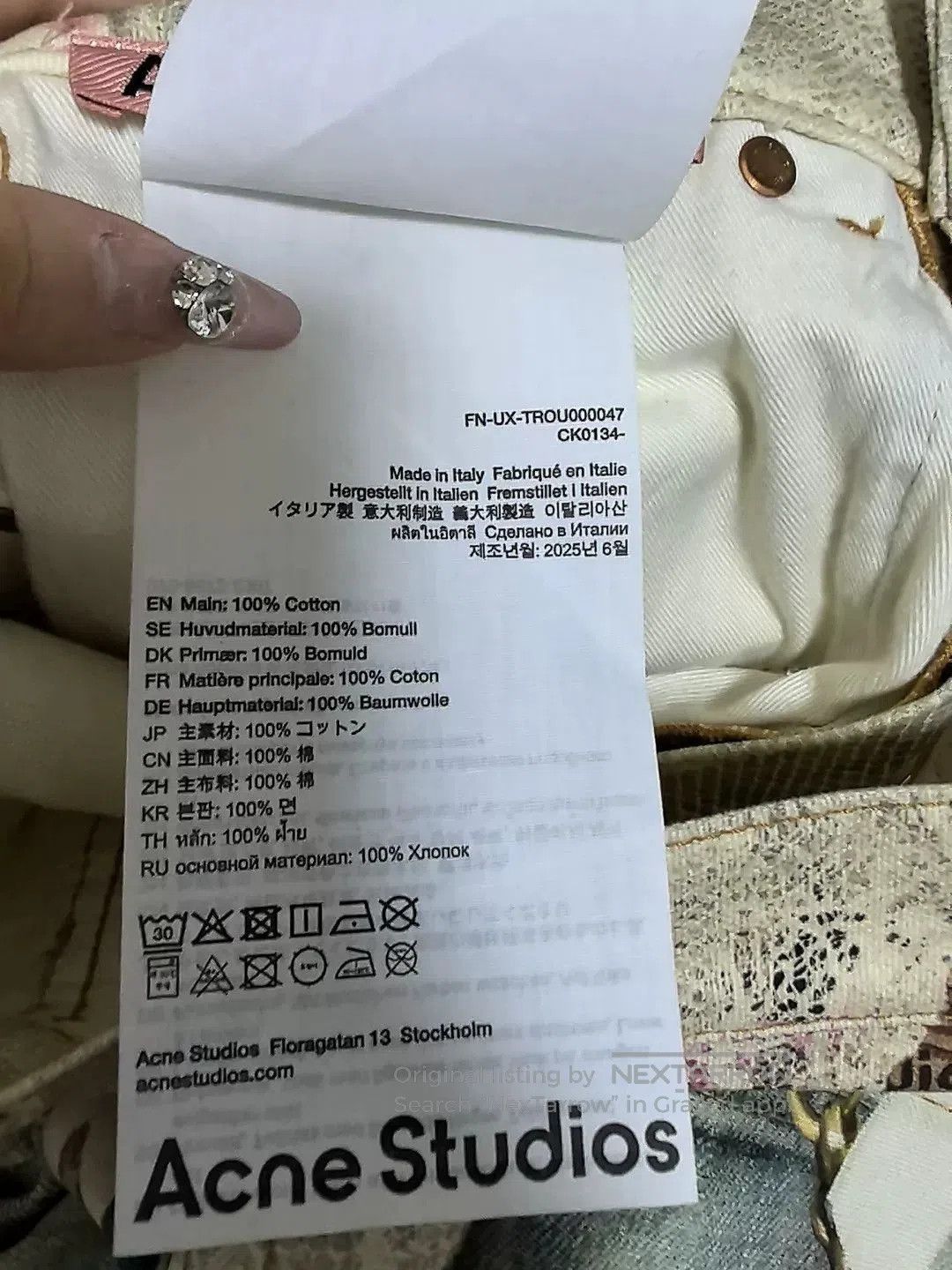 Acne Studios Acne Studios 1981 Pearl Chain Jeans. Size US 26 / EU 42 - 5 Thumbnail