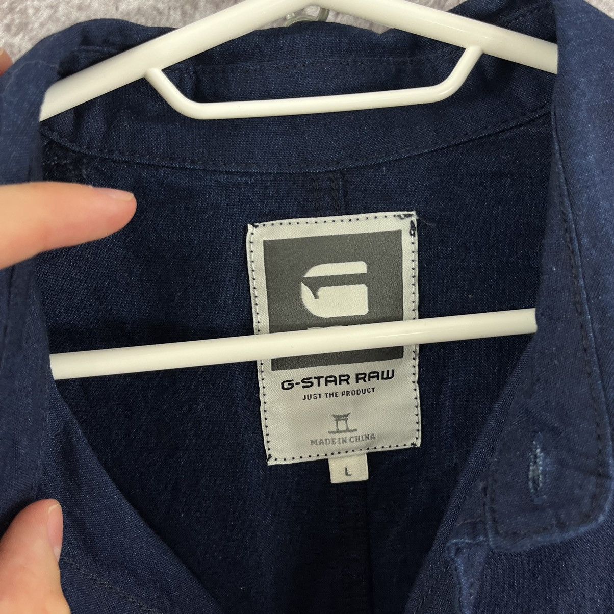 G-Star G-Star Raw Shirt Long Sleeve Button Snaps Navy Size L Size US L / EU 52-54 / 3 - 14 Thumbnail