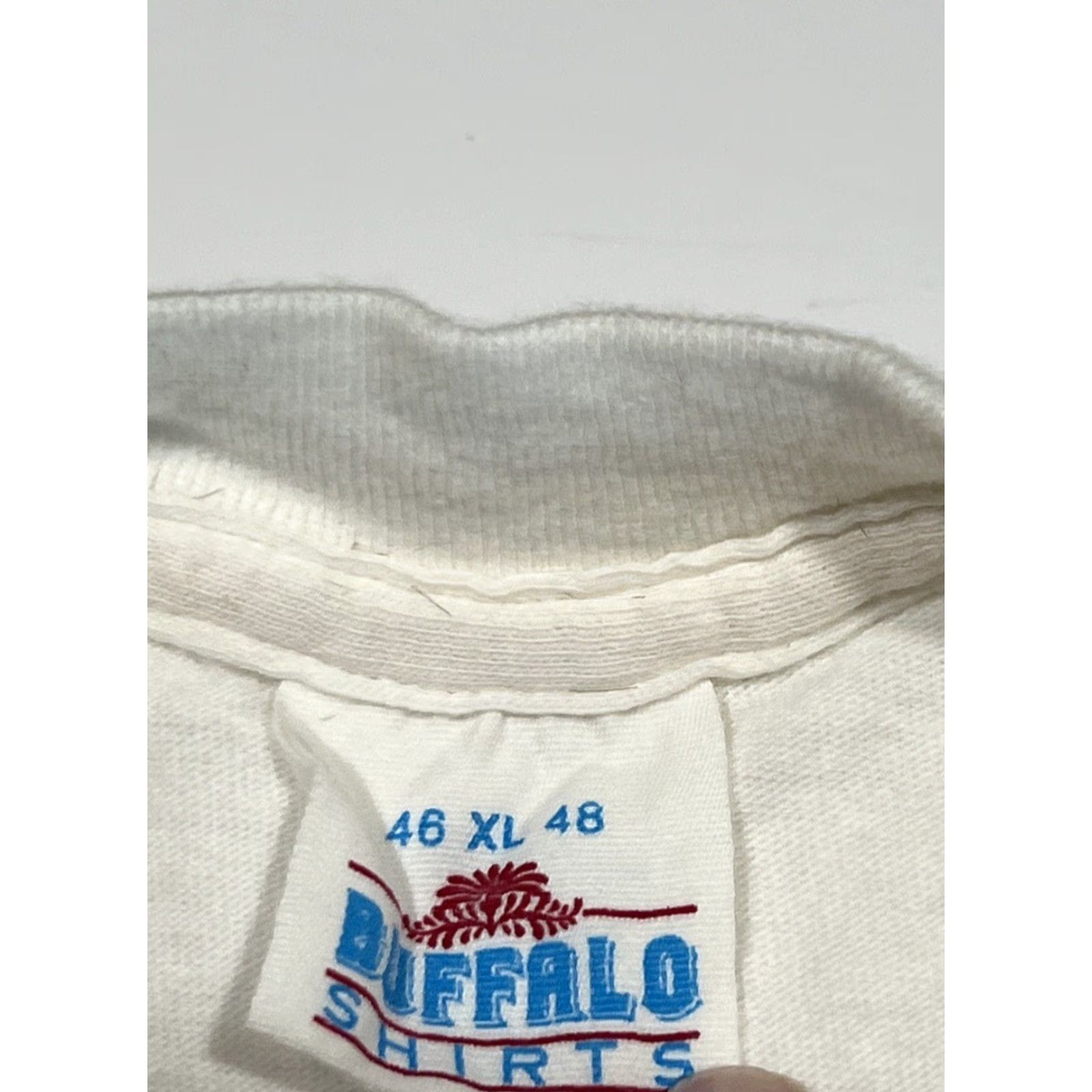 Hanes VINTAGE Tequila Sunrise Graphic Single Stitch T Shirt XL Buffalo Shirts White 1990s Graphic Tee Unisex Boys Womens Mens Size US XL / EU 56 / 4 - 5 Thumbnail