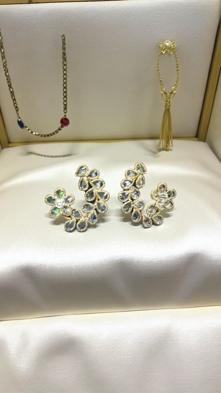 Other Anti Tarnish Golden Statement Dangler Earrings Size ONE SIZE - 4 Thumbnail