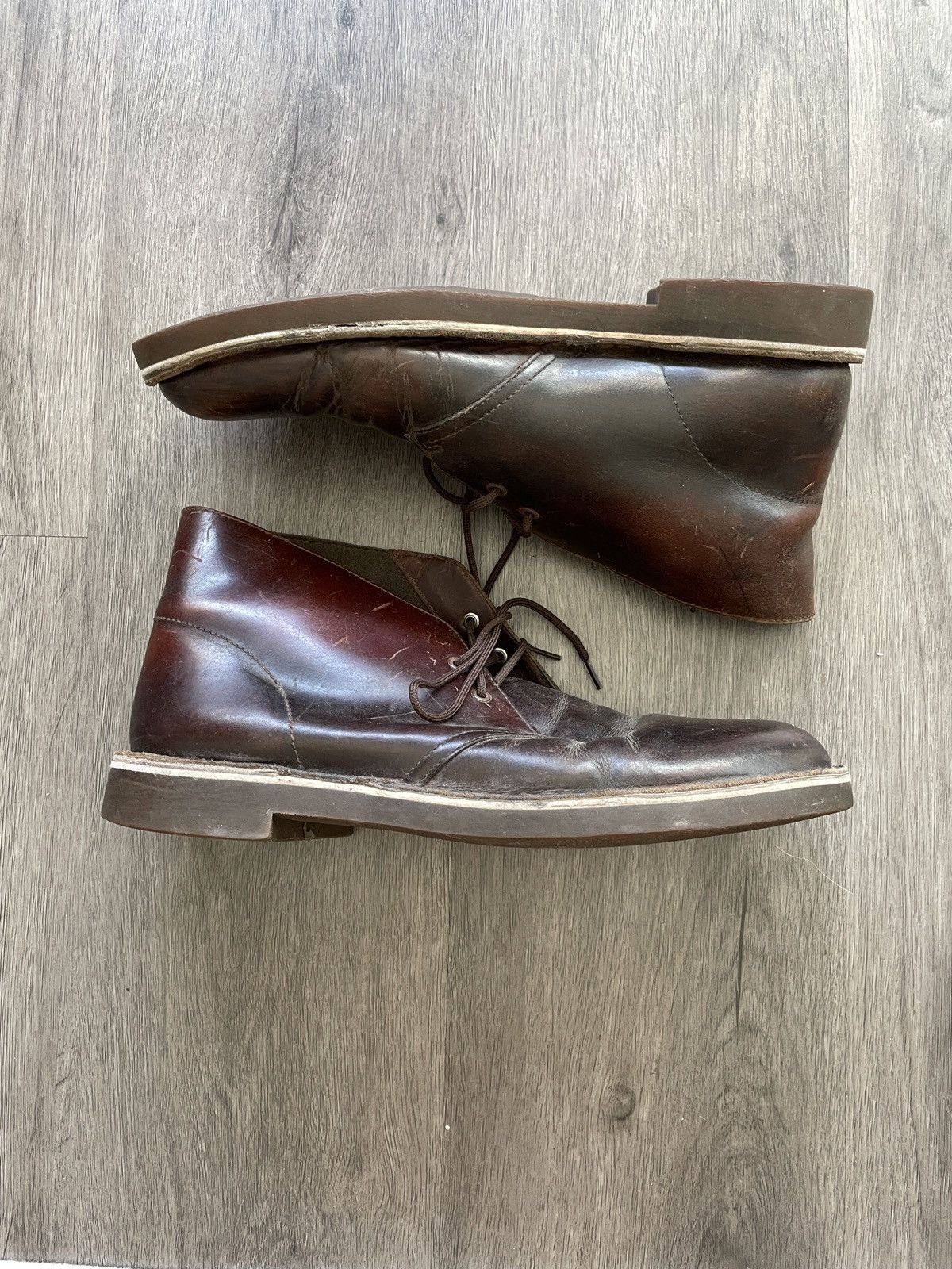 Clarks Clark’s “Leather” Mid Lace-up Shoes (Sz.9.5) Size US 9.5 / EU 42-43 - 1 Thumbnail