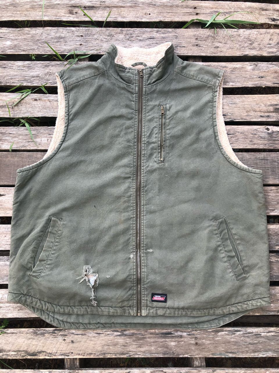 Dickies × Vintage Vintage Dickies Workers Duck Canvas Vest Distressed Size US XL / EU 56 / 4 - 1 Thumbnail