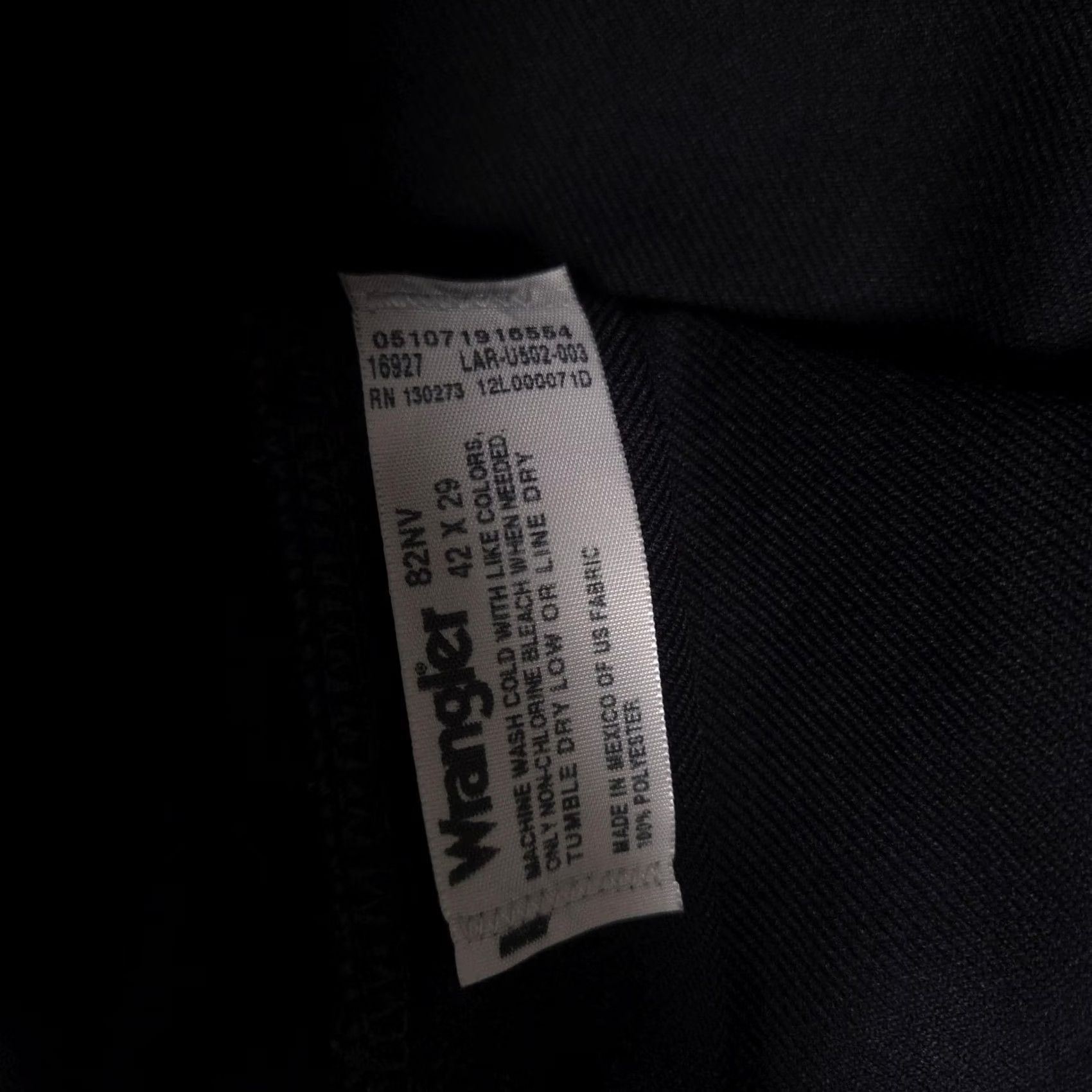 Wrangler Wrangler Pants Mens 42x29 Navy Blue Microfiber Flat Front Straight Leg Casual Size US 42 / EU 58 - 6 Thumbnail