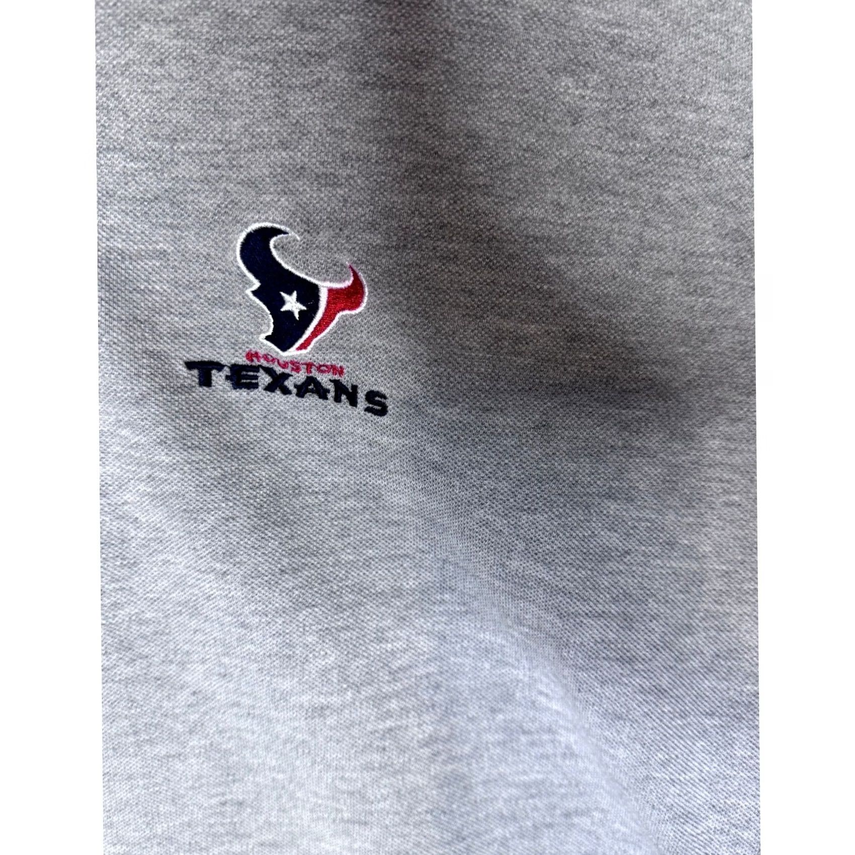 NFL Houston Texans NFL Polo Shirt XL Men Gray Colorblock Short Sleeve Jersey Cotton Blend Embroidered Logo Football Casual Sports Shirt Size US XL / EU 56 / 4 - 2 Thumbnail