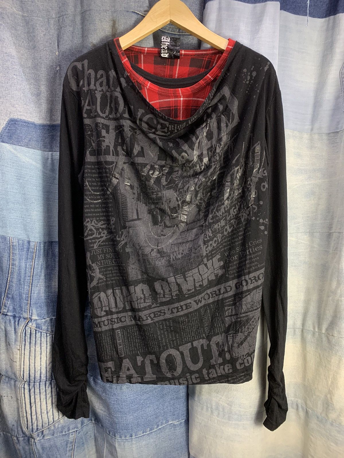 Hysteric Glamour × Japanese Brand × Le Grande Bleu (L.G.B.) CLAS AHEAD ANARCHY POEM DOUBLE LAYERS Size US M / EU 48-50 / 2 - 1 Thumbnail