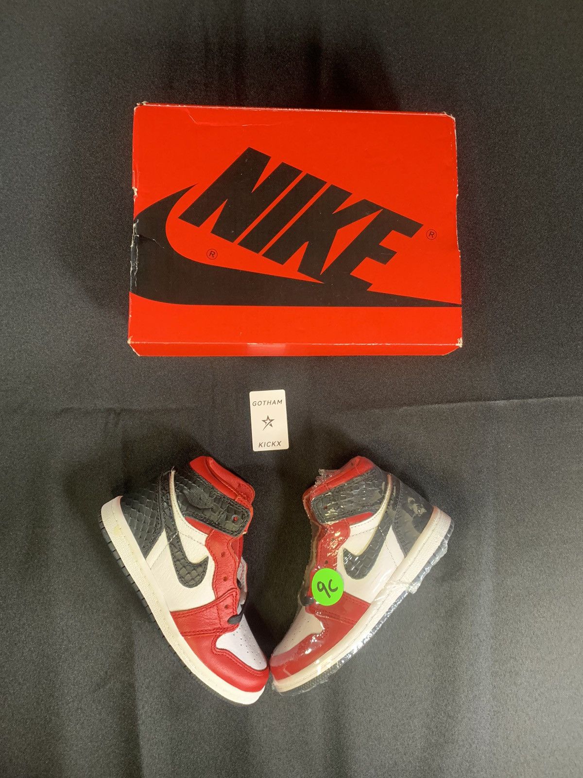 image of Jordan Nike Air Jordan 1 High OG Td - Size 9C Td Shoes in Red, Men's