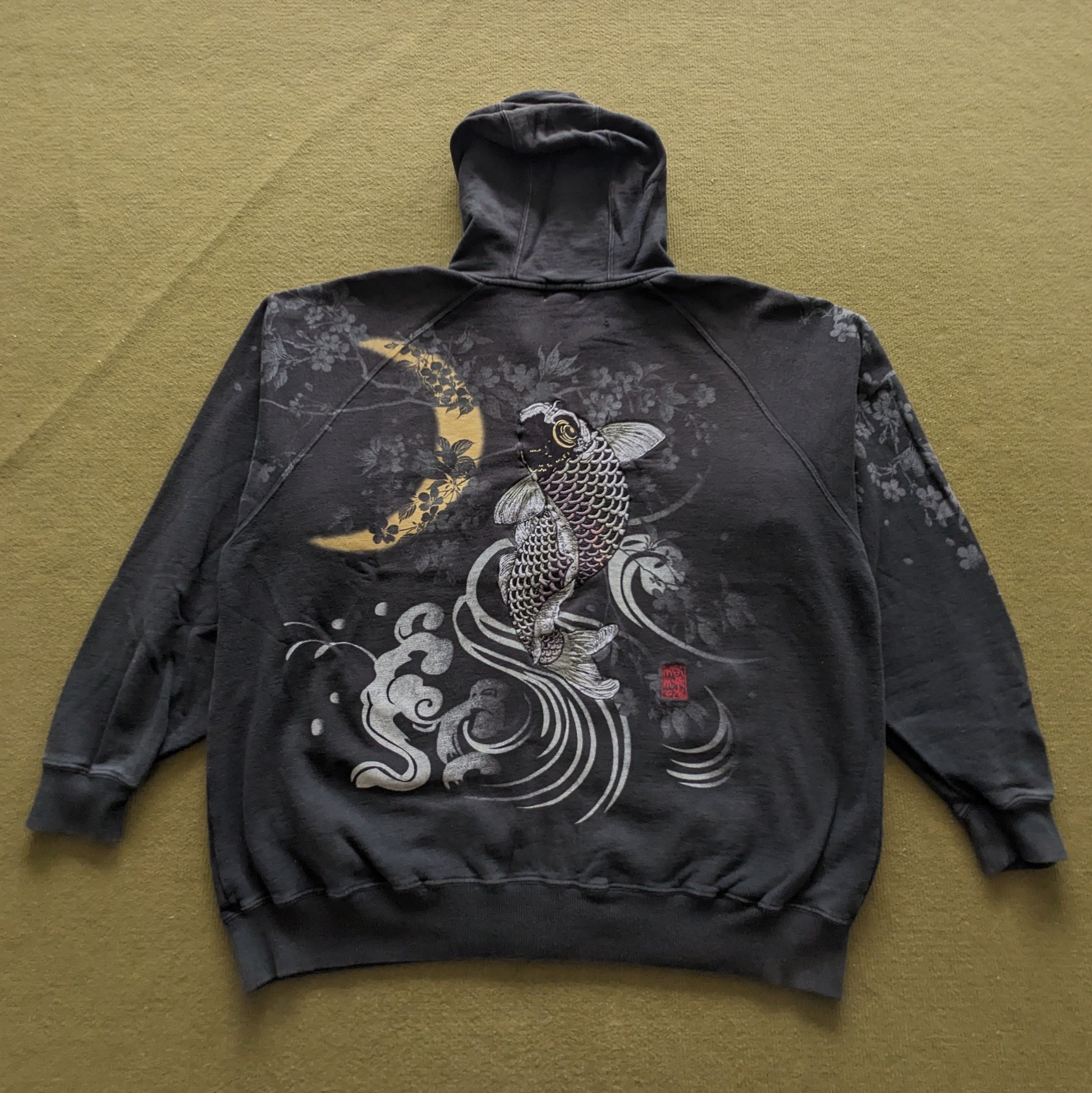Karakuri Tamashii Vintage KARAKUSHI TAMASHI Japanese Art Hoodies Size US XXL / EU 58 / 5 - 1 Thumbnail