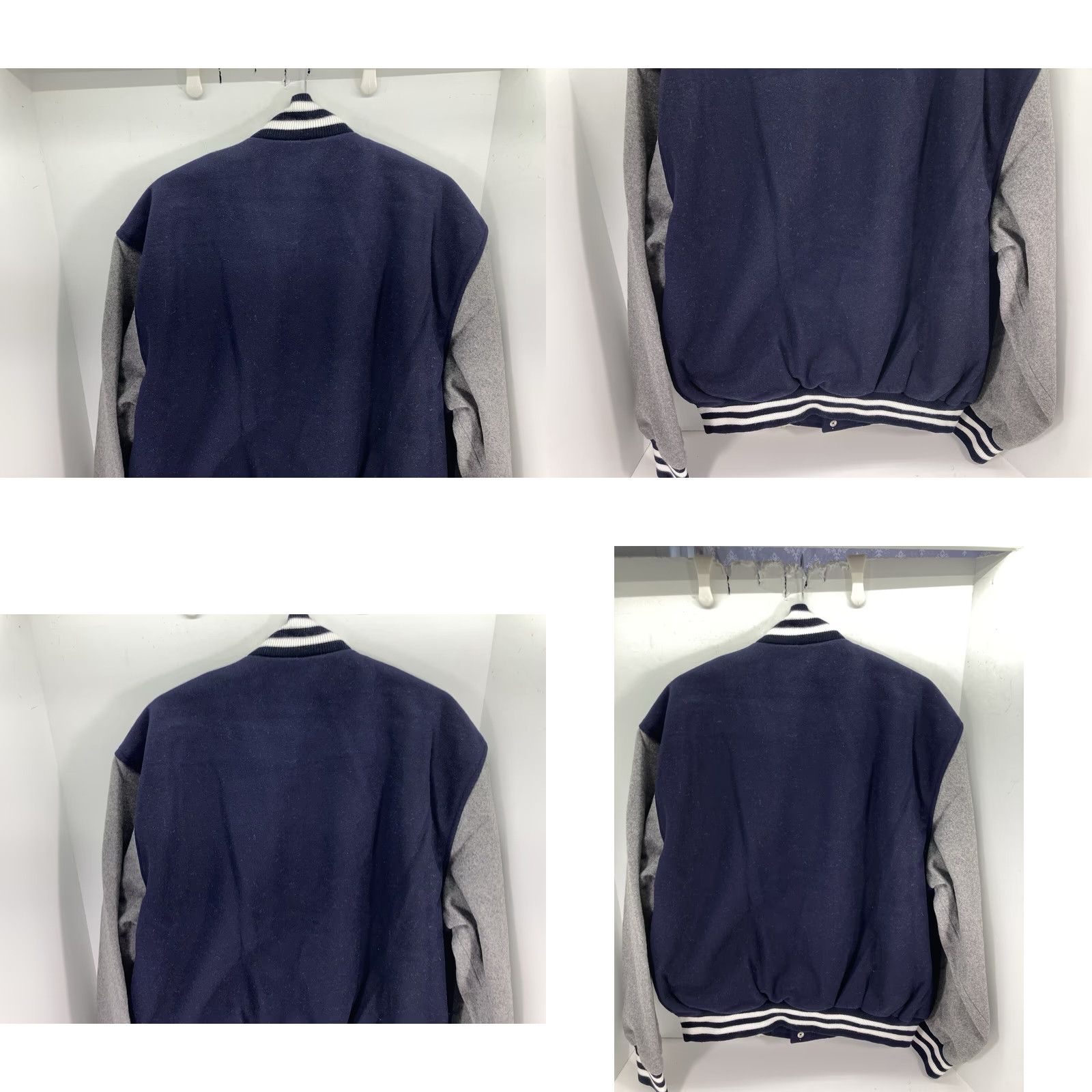 Vintage Maverick Varsity Jacket Men L Wool Blue Gray Full Snap USA NWOT Size US L / EU 52-54 / 3 - 8 Thumbnail