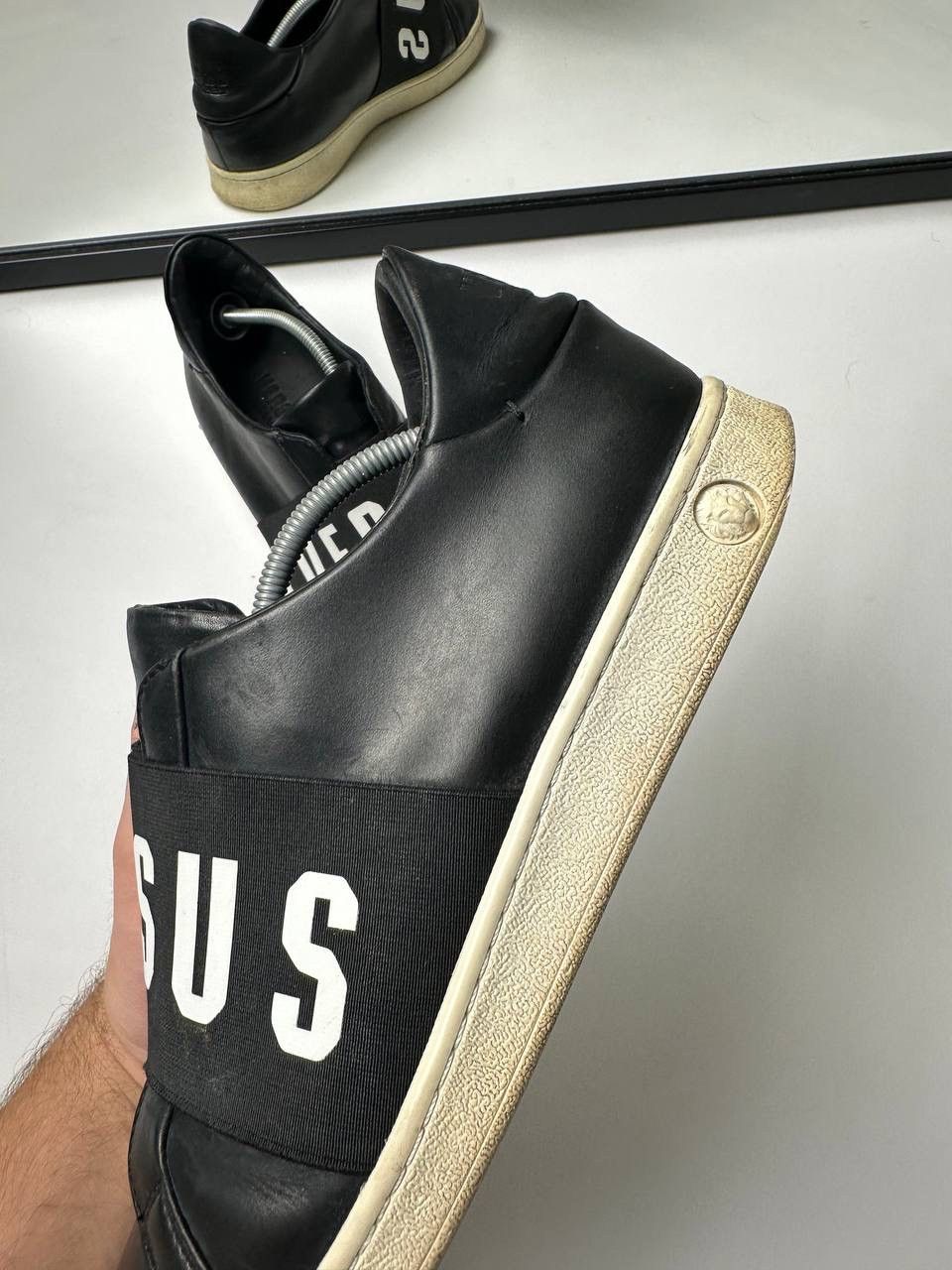 Versus Versace Versus Versace Low Top Black Leather Shoes Size US 9 / EU 42 - 12 Thumbnail