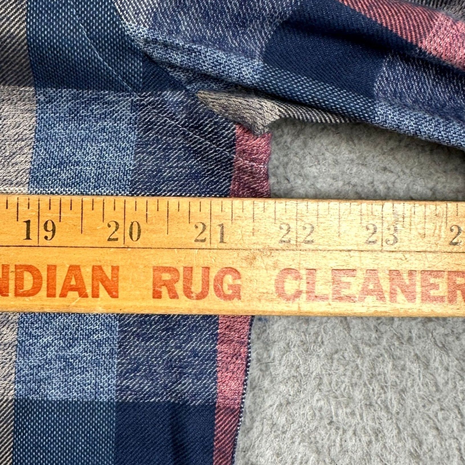 Vintage VINTAGE Hammer Made Shirt Mens L Blue Red Check Button-Down Slim Pattern: Check, Plaid Mens Clothing, Office, Business Casual, Travel Size 42R - 7 Thumbnail