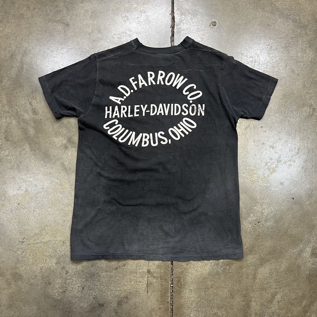 Vintage 70s Harley Davidson T shirt Faded Grunge Punk USA