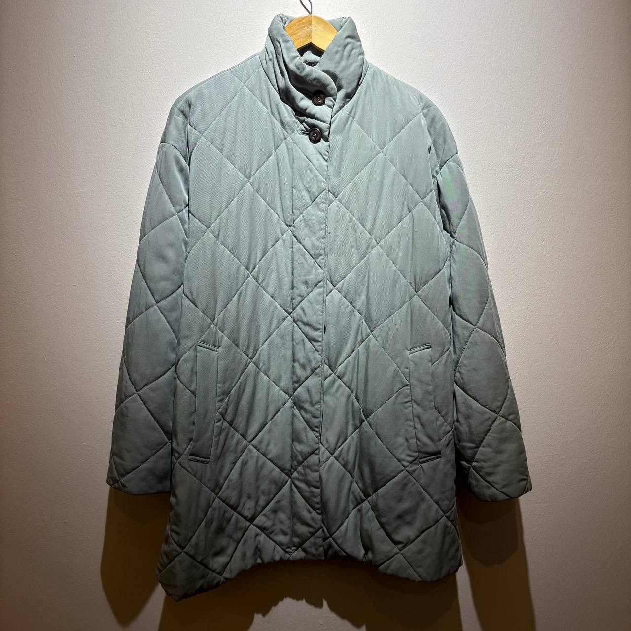 Burberry Vintage 1980’s Burberrys Mint Quilted Winter Parka Jacket Size US XL / EU 56 / 4 - 1 Thumbnail