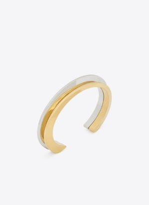 Saint Laurent Paris o1bcso1str0226 Size:M/Peaked Cuffs In Metal in Golden Size ONE SIZE - 1 Thumbnail