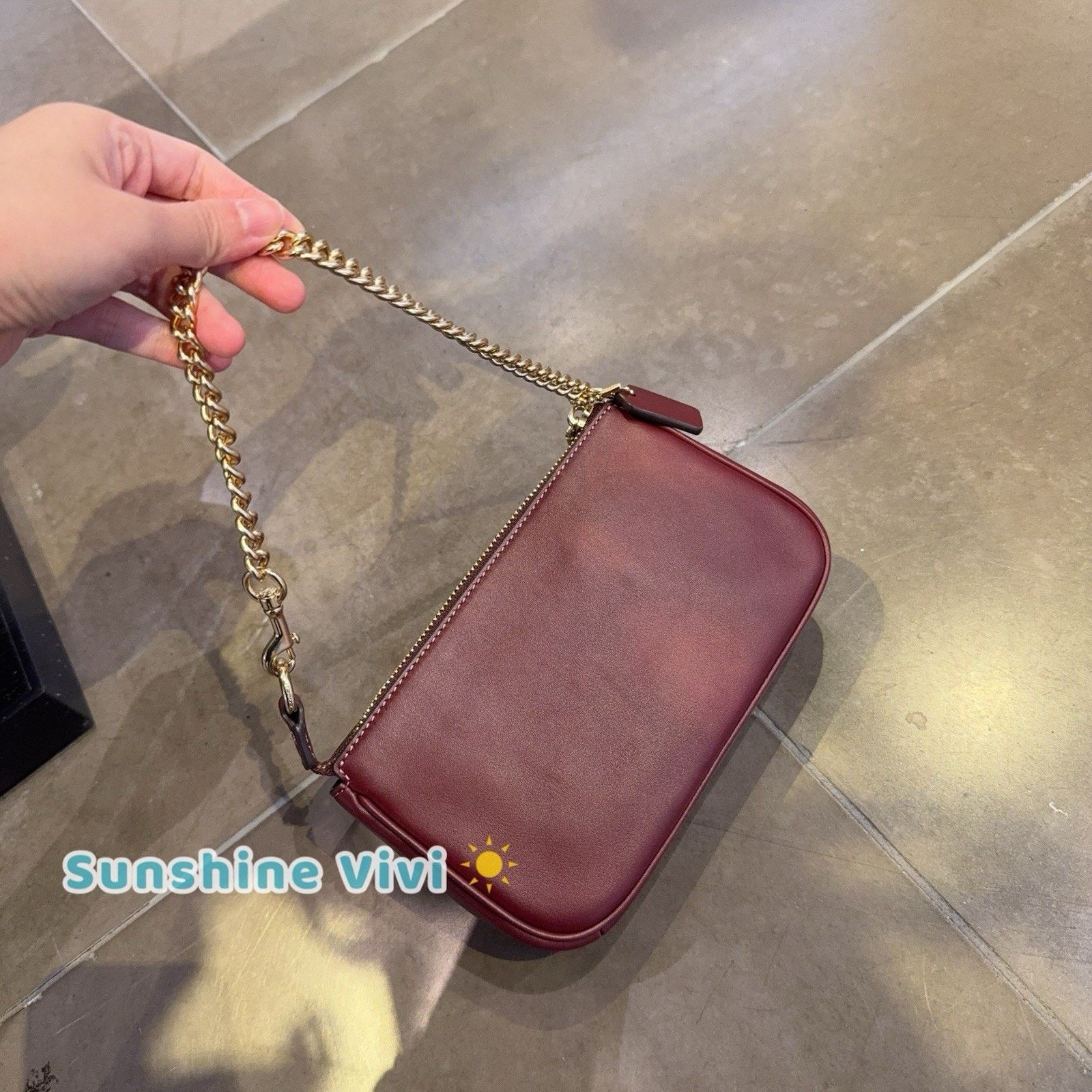 Coach NWT Coach Nolita 19 Smooth leather CCI92 Gold/Maroon Size ONE SIZE - 5 Thumbnail