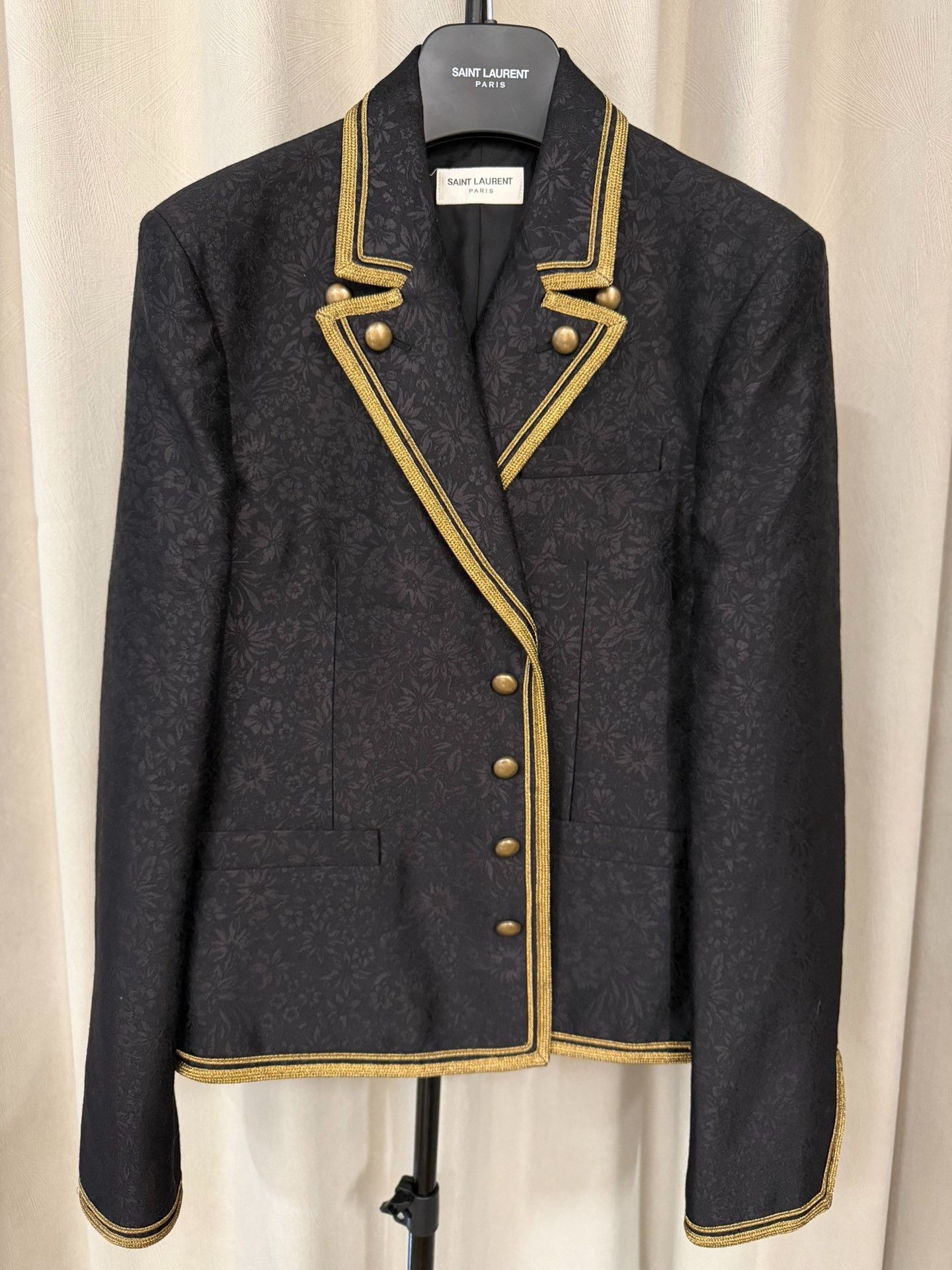 Saint Laurent Paris Saint Laurent 20ss Floral Gold Trim Jacket Size US M / EU 48-50 / 2 - 1 Thumbnail