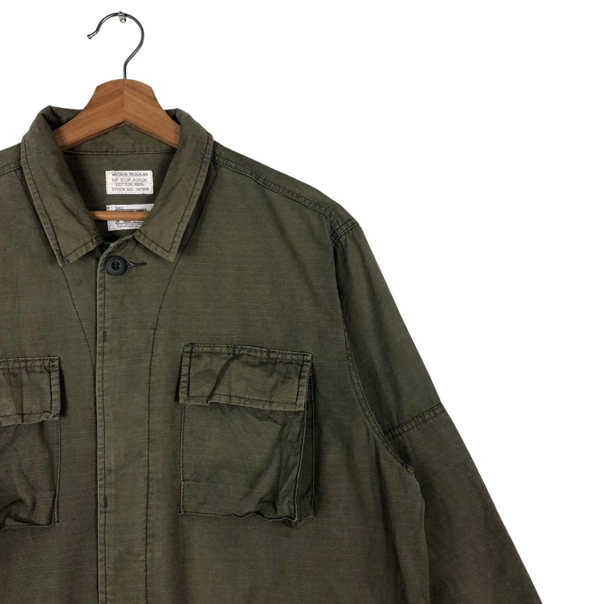 Toyo Enterprises Vintage Caego Jacket Military Rip Stop Poplin Multi Pockets Size US M / EU 48-50 / 2 - 6 Thumbnail