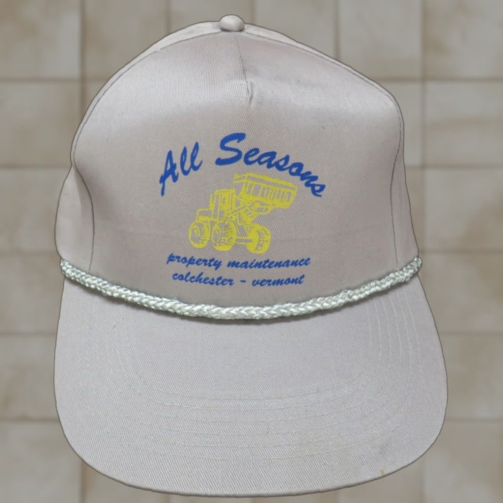 Equipment VINTAGE Property Maintenance Colchester Vermont Heavy Equipment snapback hat cap trucker Size ONE SIZE - 1 Thumbnail