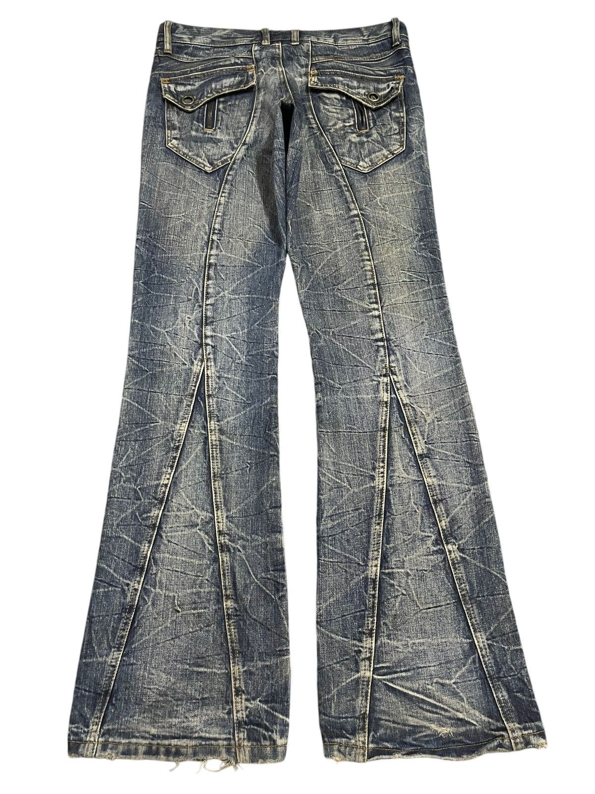 semanticdesign Vintage Japanese Semantic Design Distressed Wide Legs Jeans Size US 34 / EU 50 - 2 Thumbnail