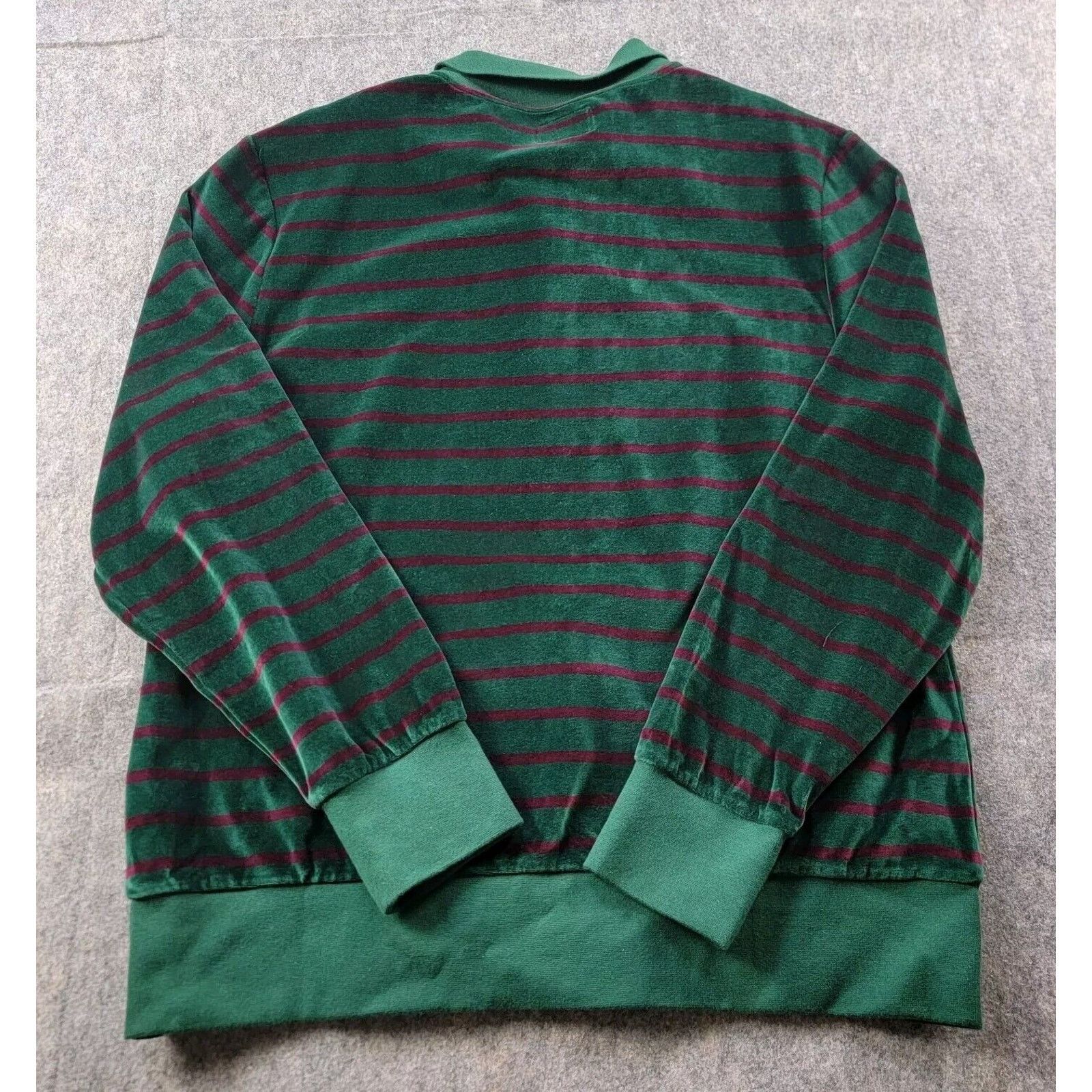 Todd Snyder Todd Snyder Velour Striped Rugby Polo Sweater Size US L / EU 52-54 / 3 - 3 Thumbnail