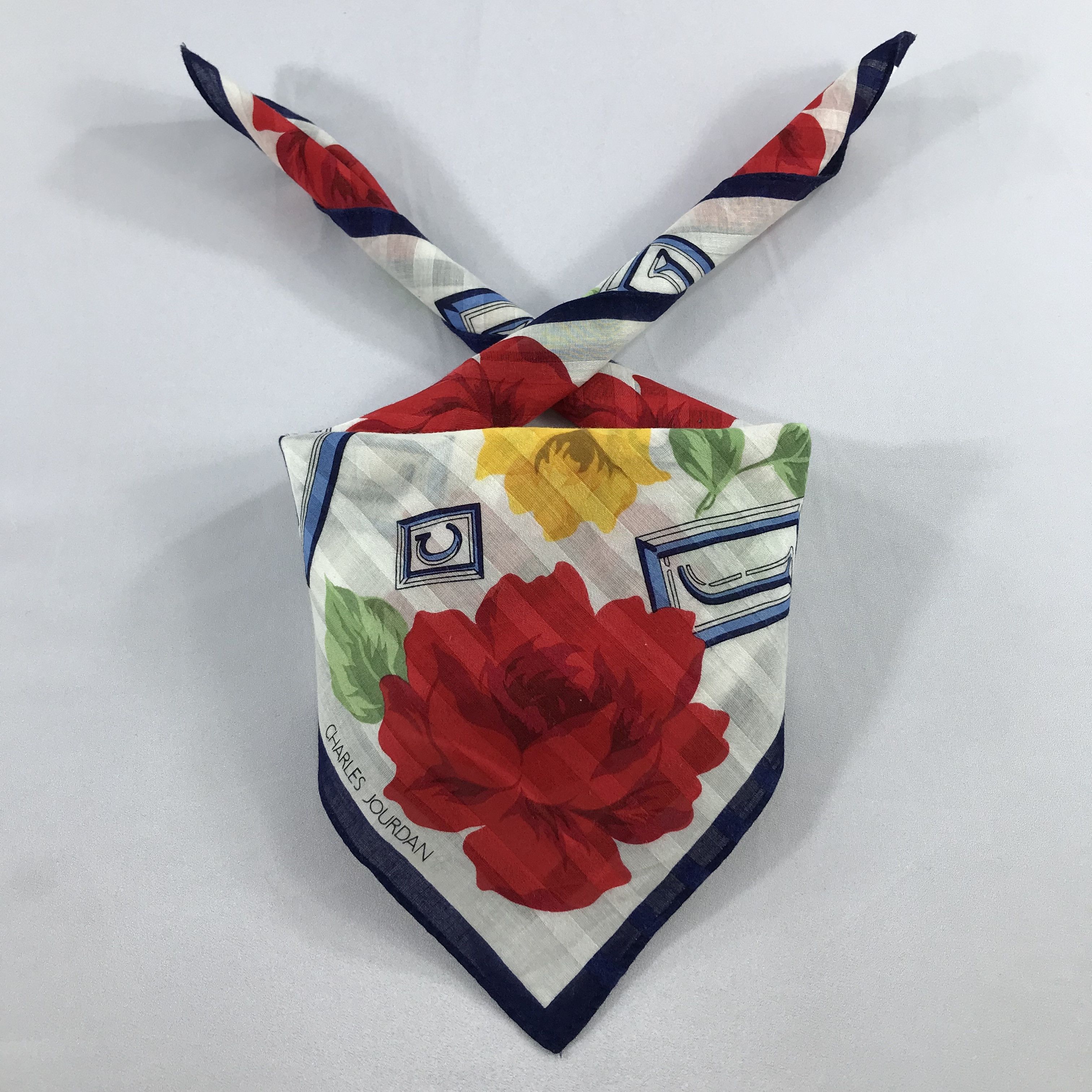 Charles Jourdan × Vintage Charles Jourdan Bandana / Handkerchief / Neckerchief - S2378 Size ONE SIZE - 3 Thumbnail