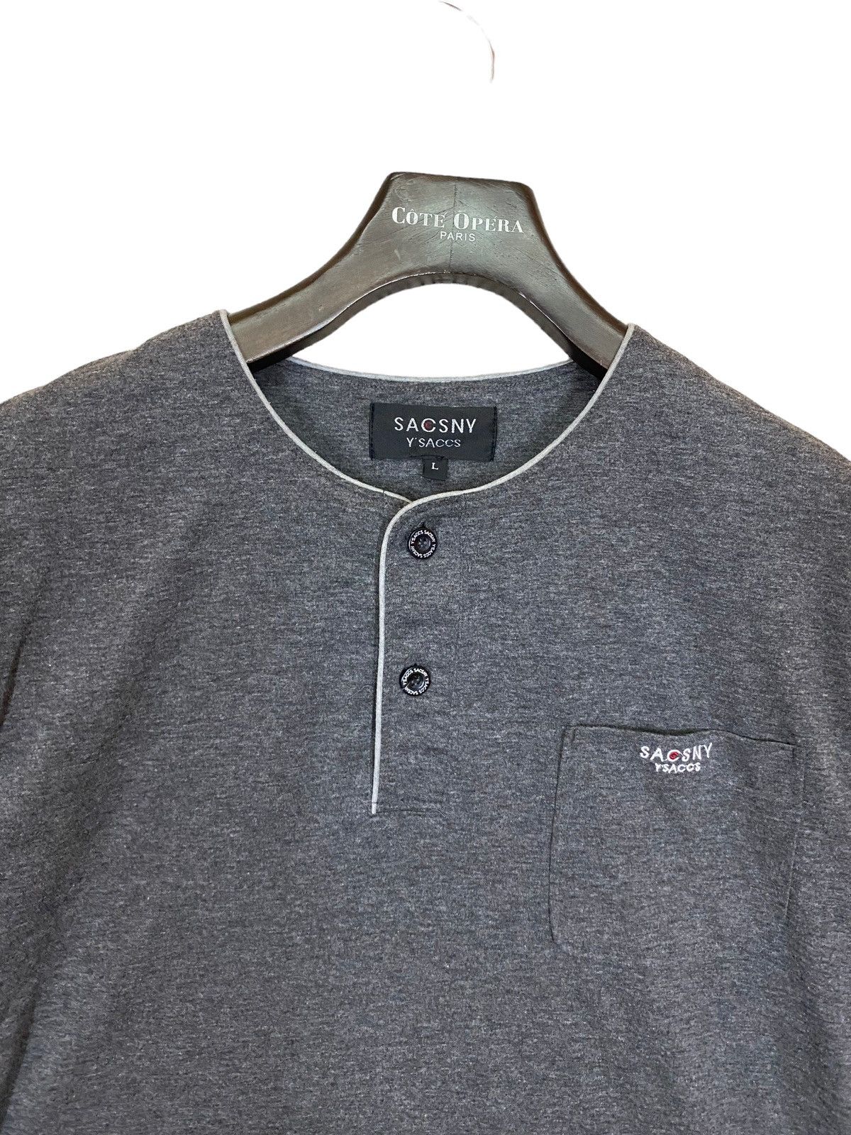 Japanese Brand × Vintage × Yohji Yamamoto Yohji yamamoto y'saccs tshirt single pocket Size US L / EU 52-54 / 3 - 3 Thumbnail
