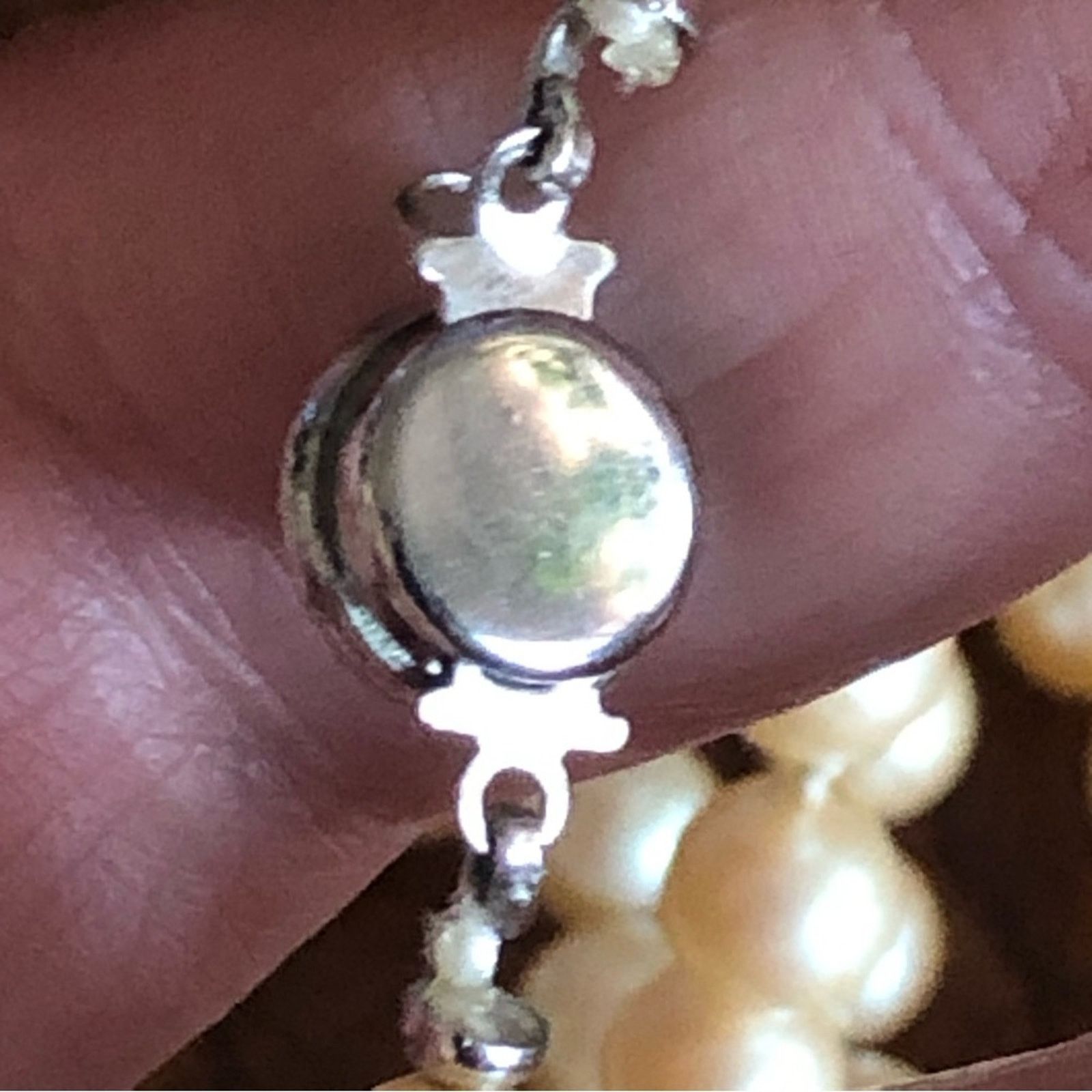 Vintage Vintage 80s hand knotted creamy glass pearl necklace Size ONE SIZE - 10 Thumbnail