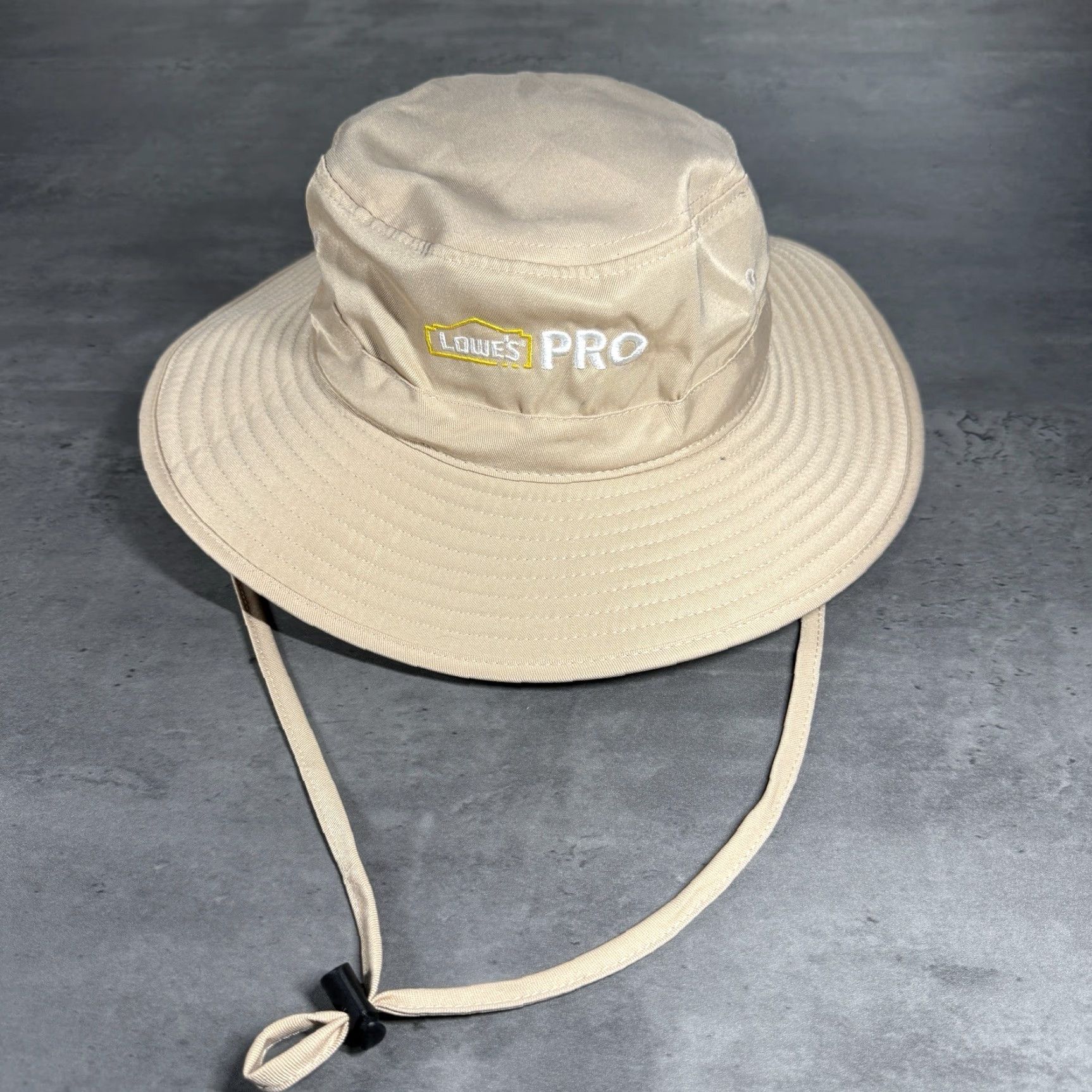 Vintage Lowe’s Pro Bucket Hat Beige One Size Unisex Adults Wide Brim Gardening Sun Golf Cap Size ONE SIZE - 2 Thumbnail