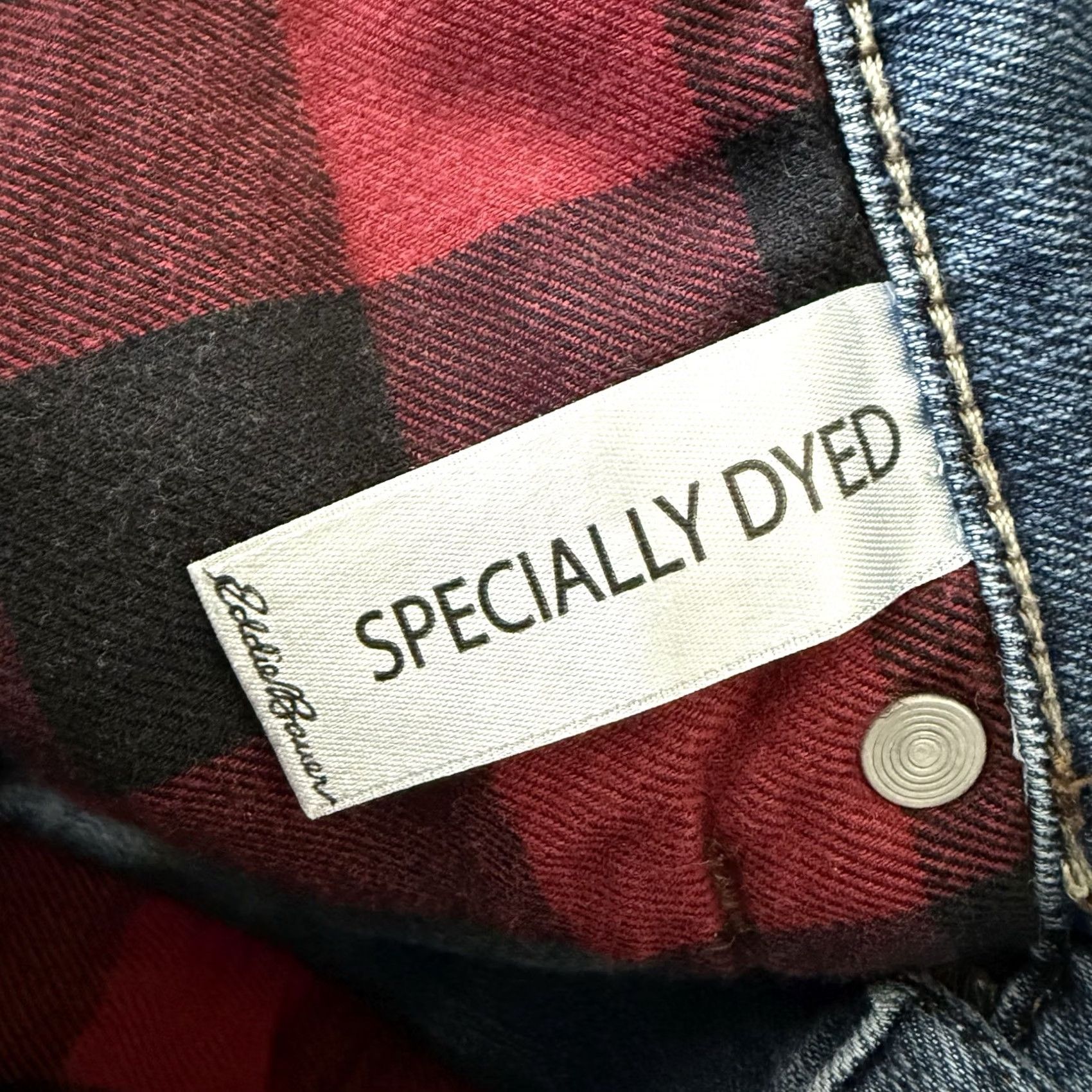 Eddie Bauer Eddie Bauer Jeans Mens 34x30 Blue Denim Straight Leg 5-Pocket Zip Regular Waist Flannel Lined Workwear Size US 34 / EU 50 - 2 Thumbnail