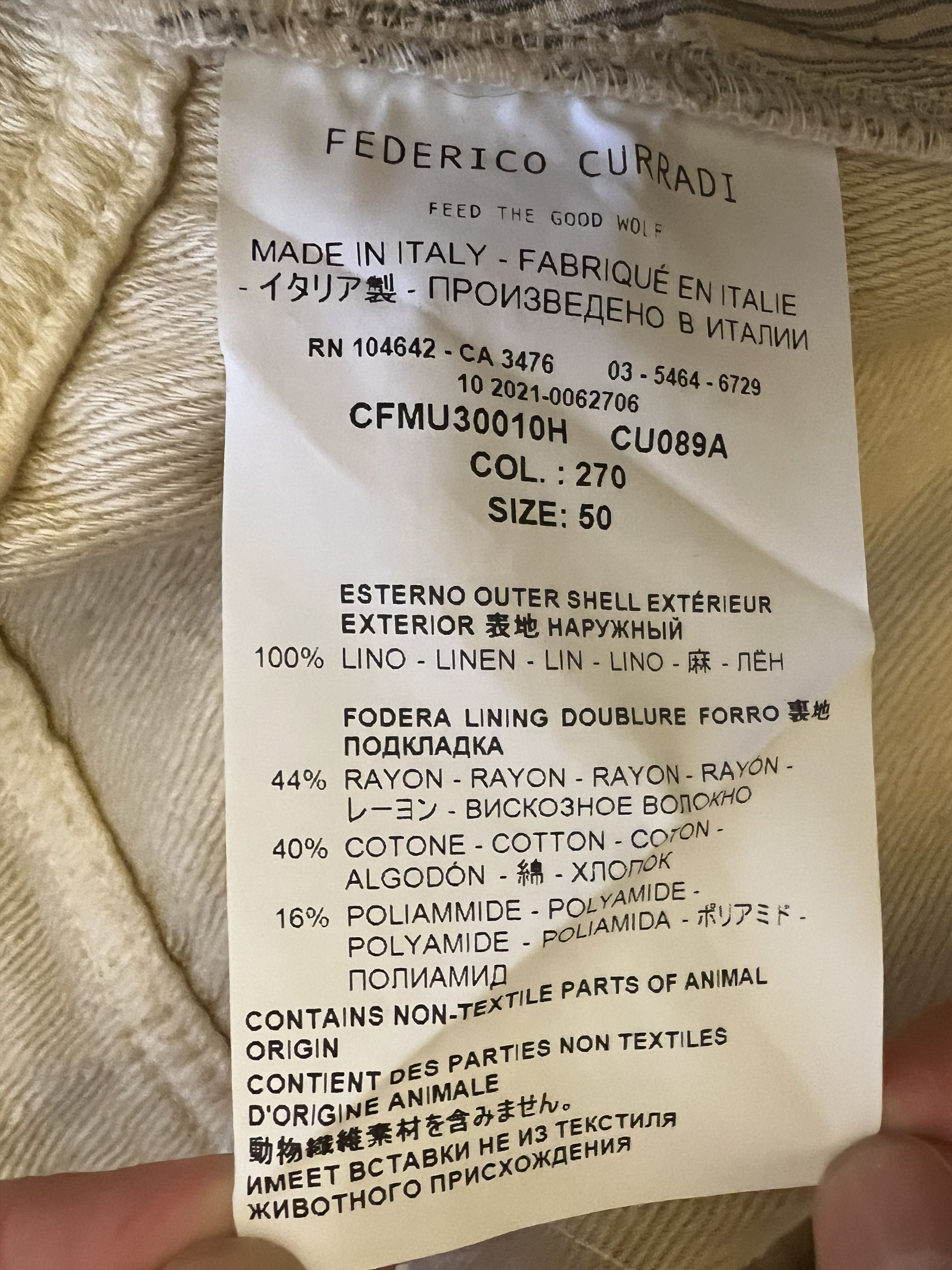Federico Curradi Bermuda Linen Degradè Size US 34 / EU 50 - 11 Thumbnail