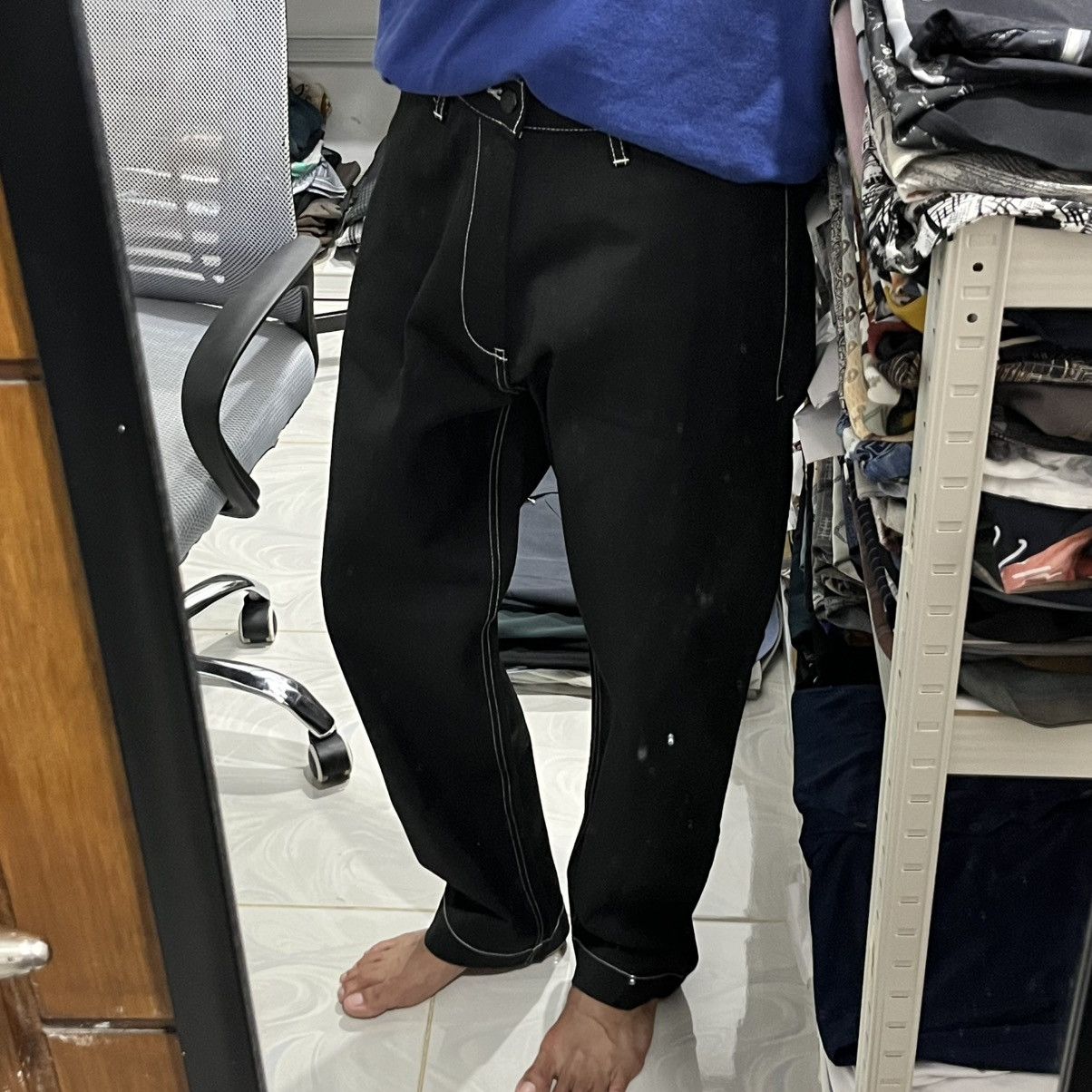 Japanese Brand Azul Contras Stitch Casual Best Cut Pant Size US 30 / EU 46 - 10 Thumbnail