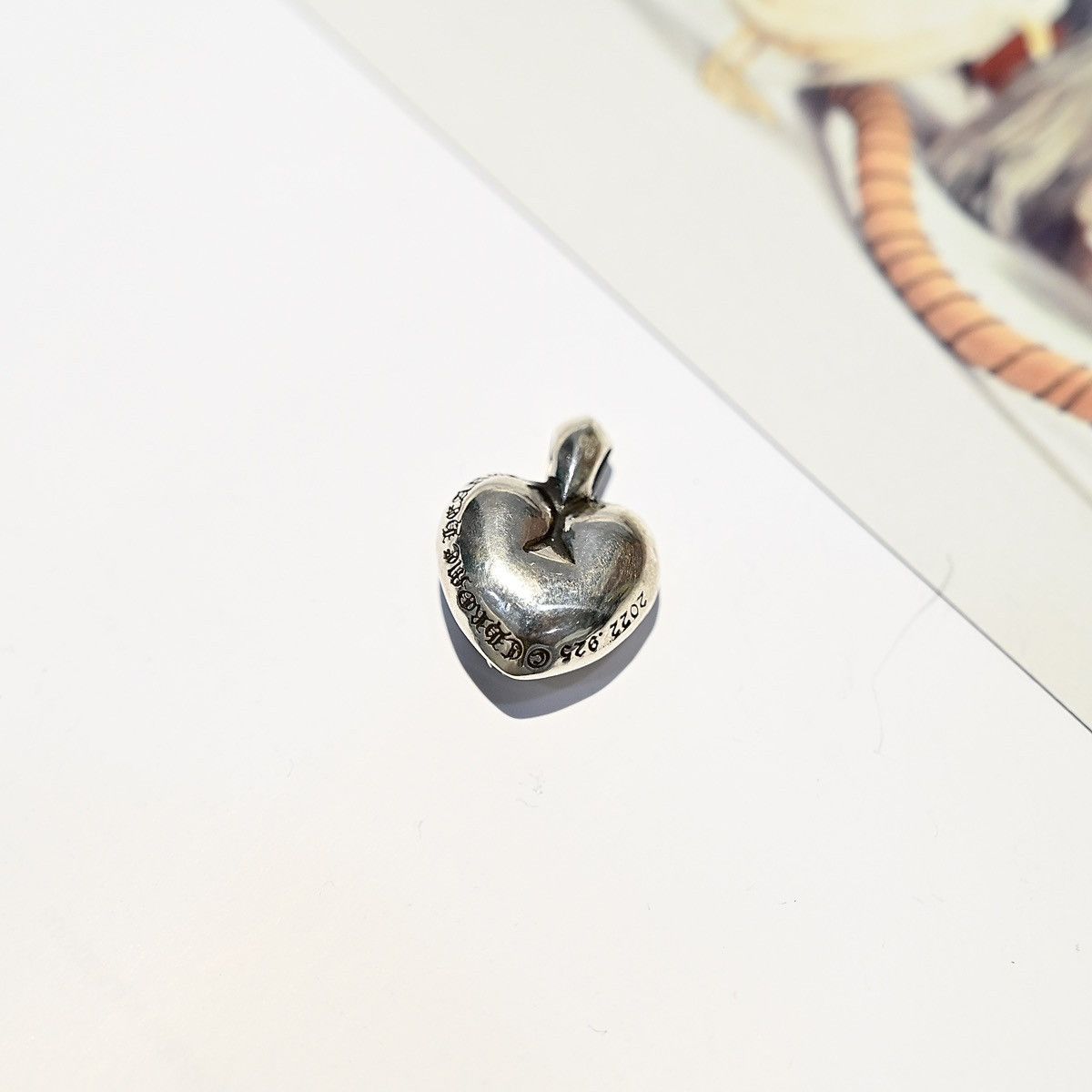 Chrome Hearts CHROME HEARTS R.I.P HEART CHARM SILVER | Grailed