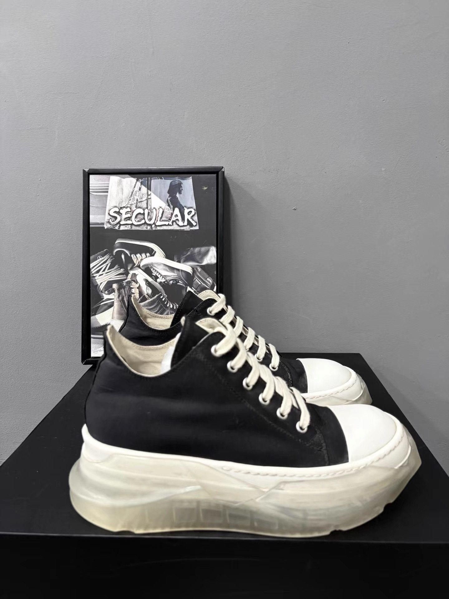 Rick Owens Rick Owens 20S Satin Low Ramones K34 Size US 6.5 / IT 36.5 - 4 Thumbnail