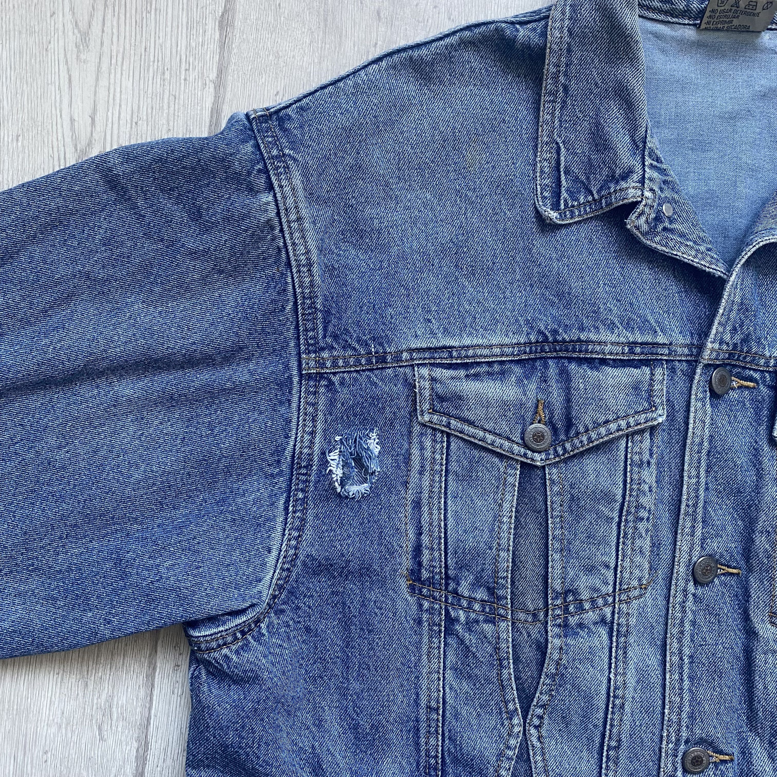 Wrangler Vintage 80s Wrangler heavy denim jacket distressed Size US XL / EU 56 / 4 - 12 Thumbnail