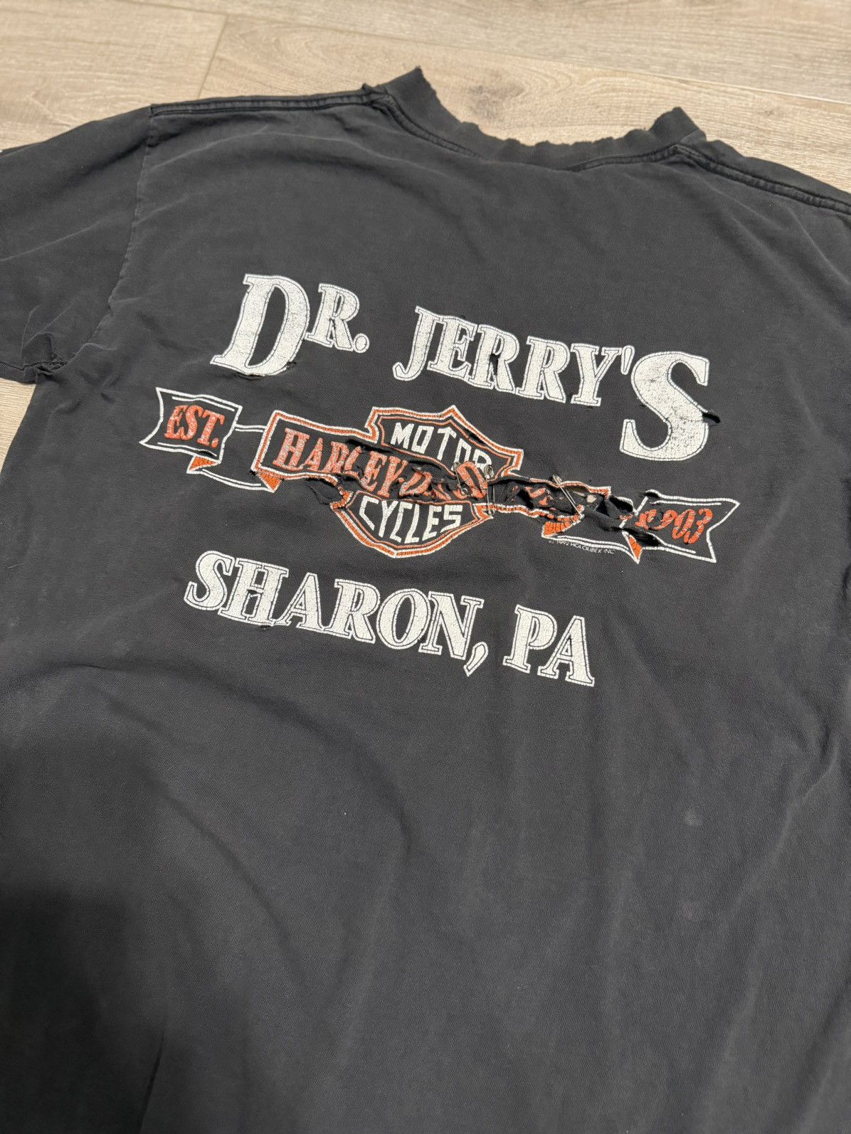 Vintage Vintage Harley Davidson Thrashed T-Shirt Size US L / EU 52-54 / 3 - 4 Thumbnail