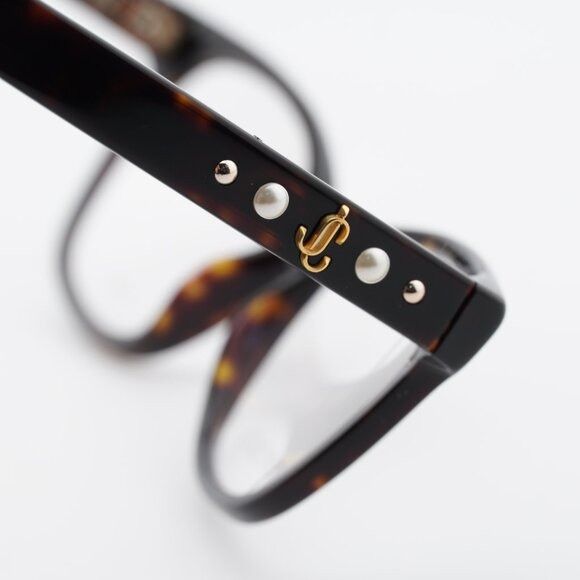 Jimmy Choo Jimmy Choo JC334 0086 00 Eyeglasses Havana 54mm Cat Eye Fram Size ONE SIZE - 5 Thumbnail