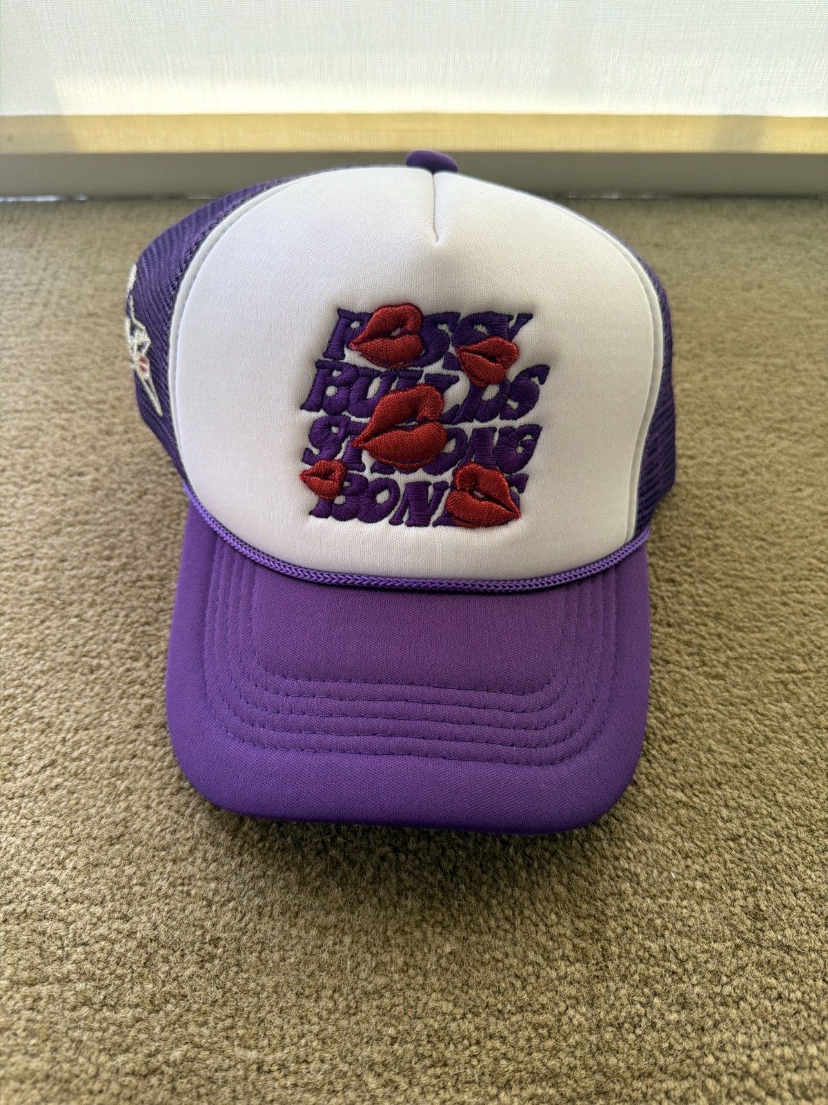 LaRopa Pussy Builds Strong Bones La Ropa Trucker Hat Purple Size ONE SIZE - 1 Thumbnail